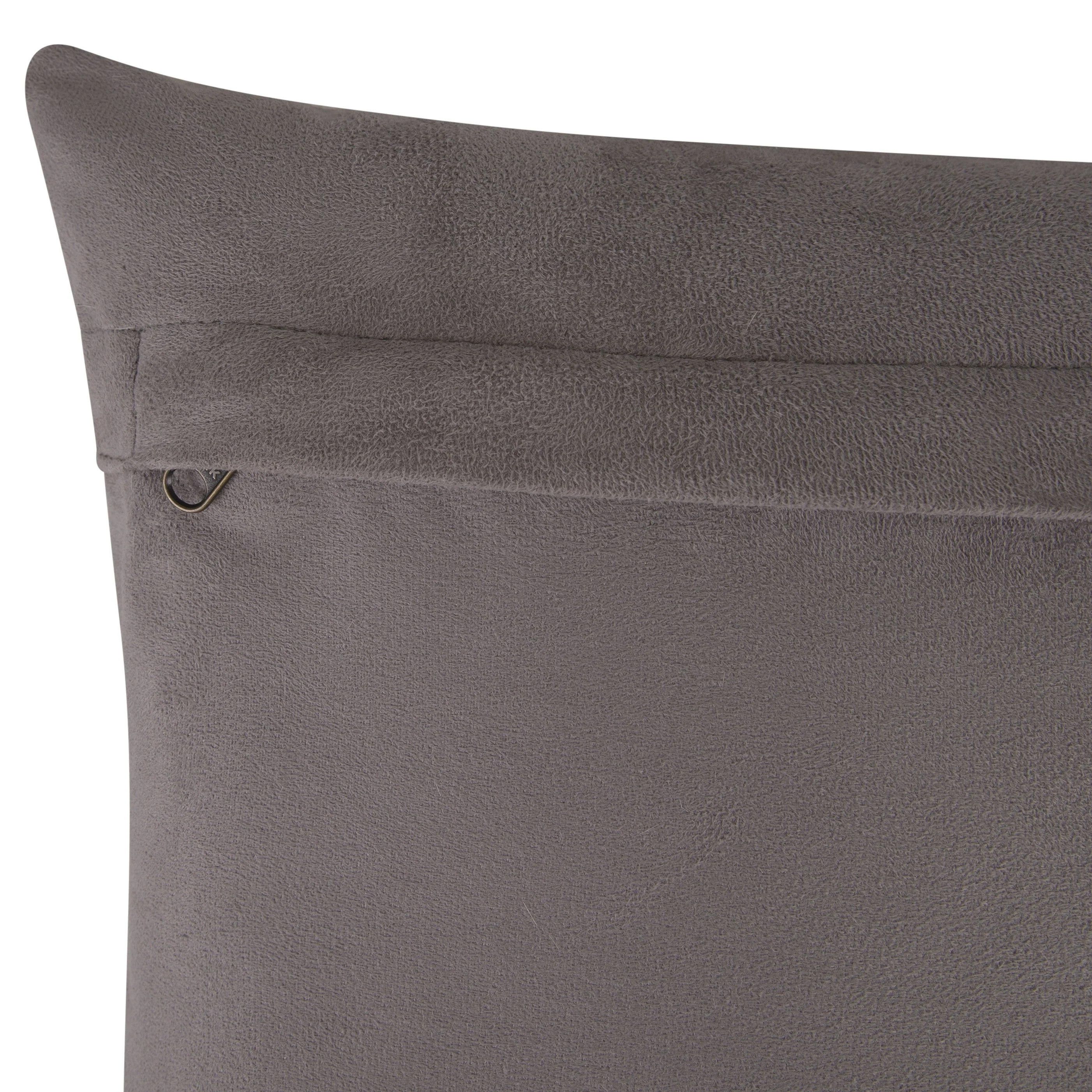 Genuine Cowhide Leather Decorative Throw Pillow - Gray and Ivory Diamond Patchwork, 20x20 - Image 7