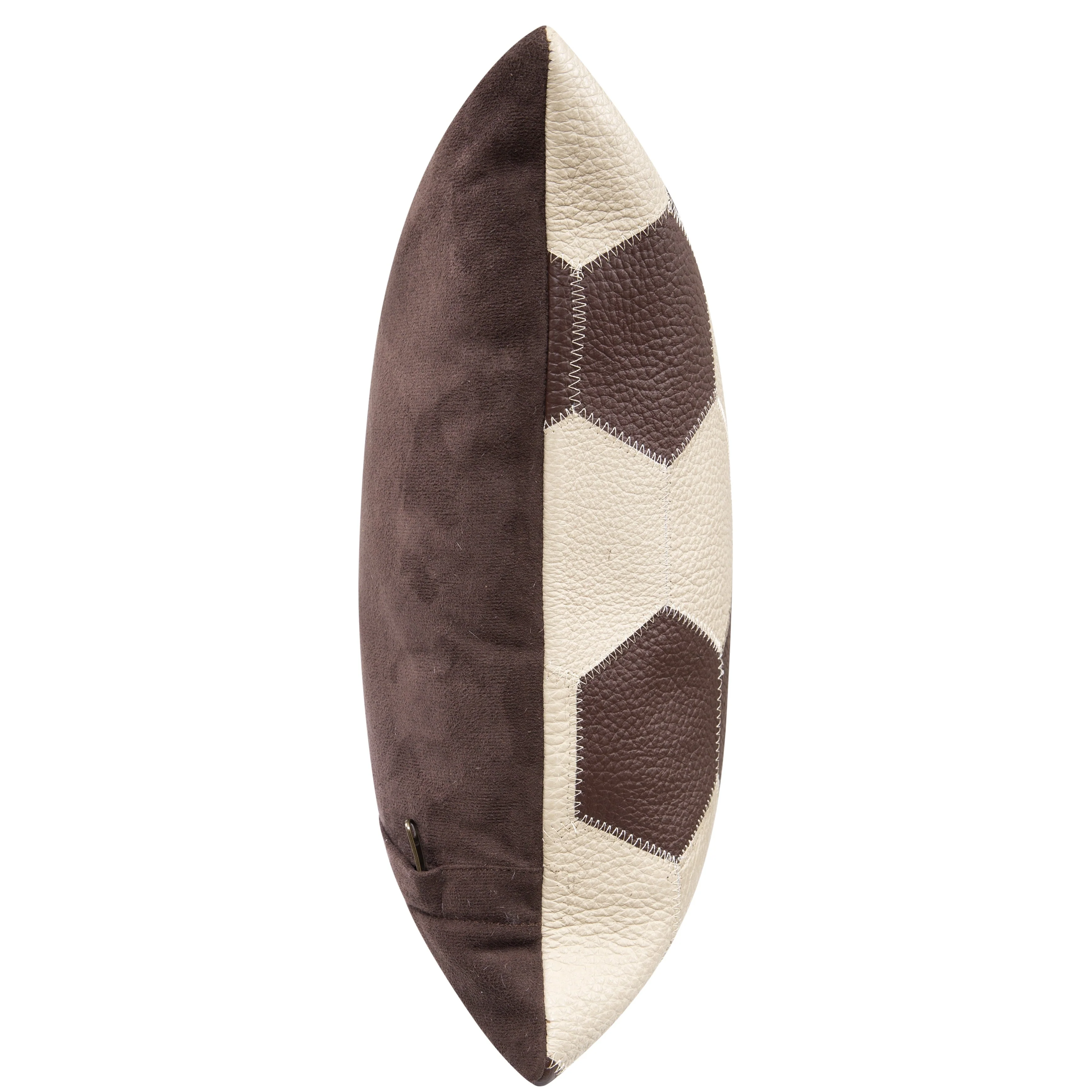 Genuine Cowhide Leather Decorative Throw Pillow - Handmade Patchwork Western Accent with Feather Down Insert - Image 11