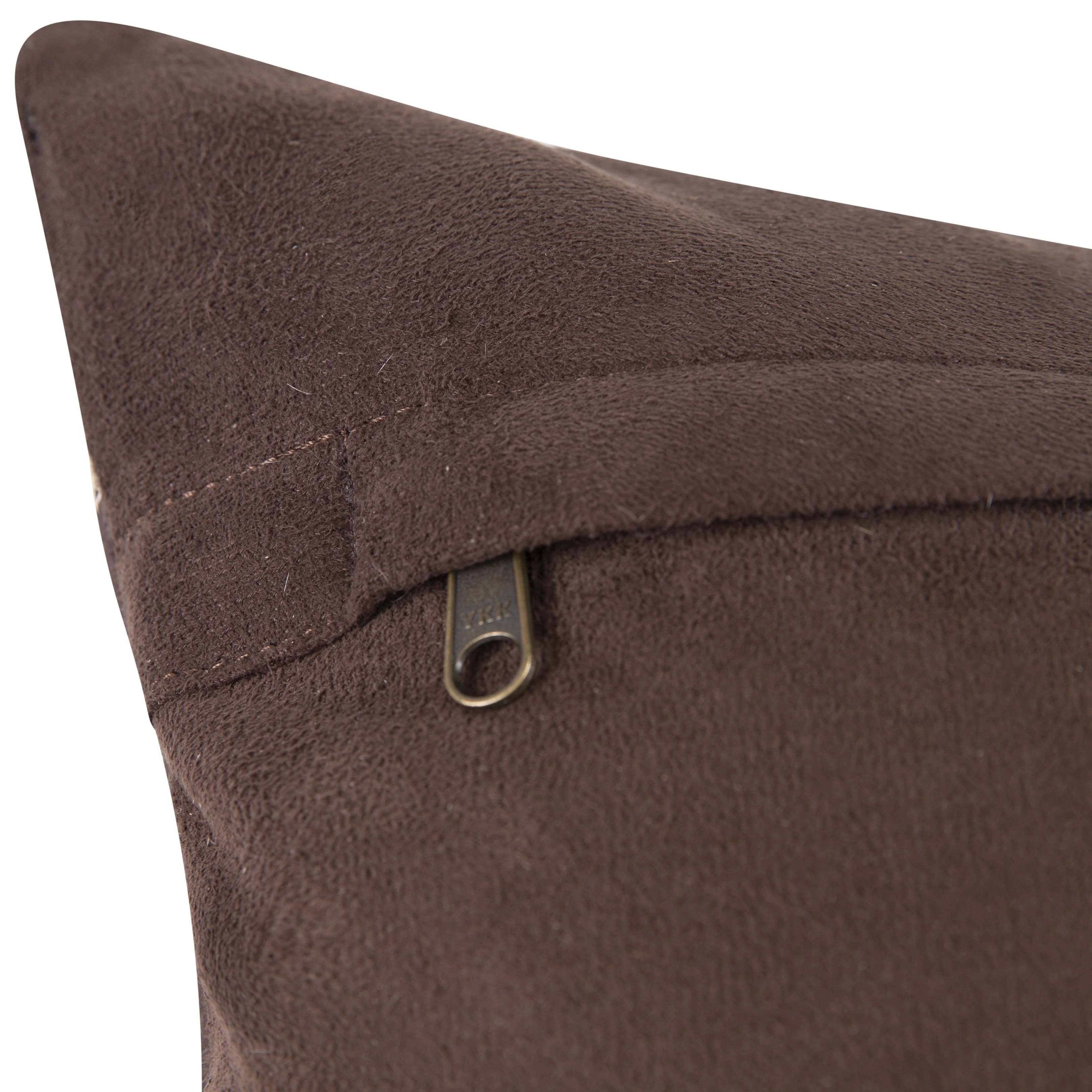 Genuine Cowhide Leather Decorative Throw Pillow - Handmade Patchwork Western Accent with Feather Down Insert - Image 3