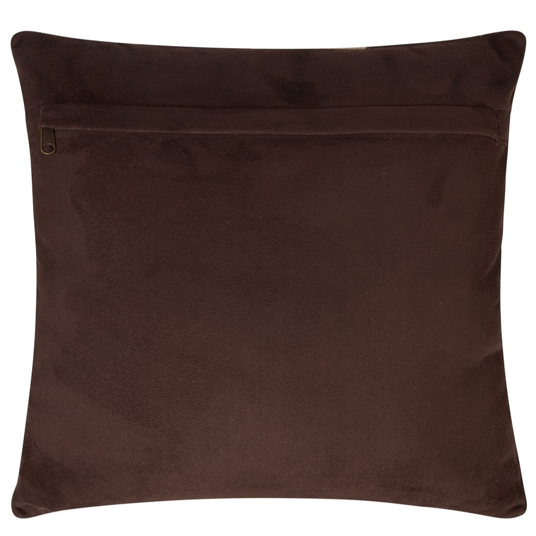 Genuine Cowhide Leather Decorative Throw Pillow - Handmade Patchwork Western Accent with Feather Down Insert - Image 9