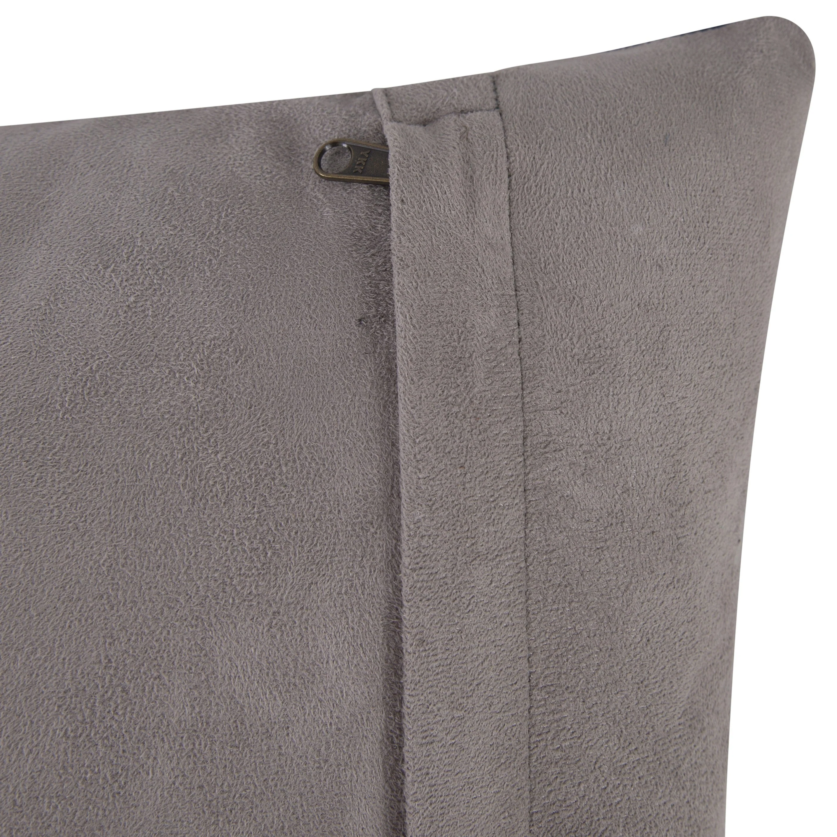 Genuine Cowhide Leather Decorative Throw Pillow - Navy Blue and Cream Hexagonal Patchwork - Image 10