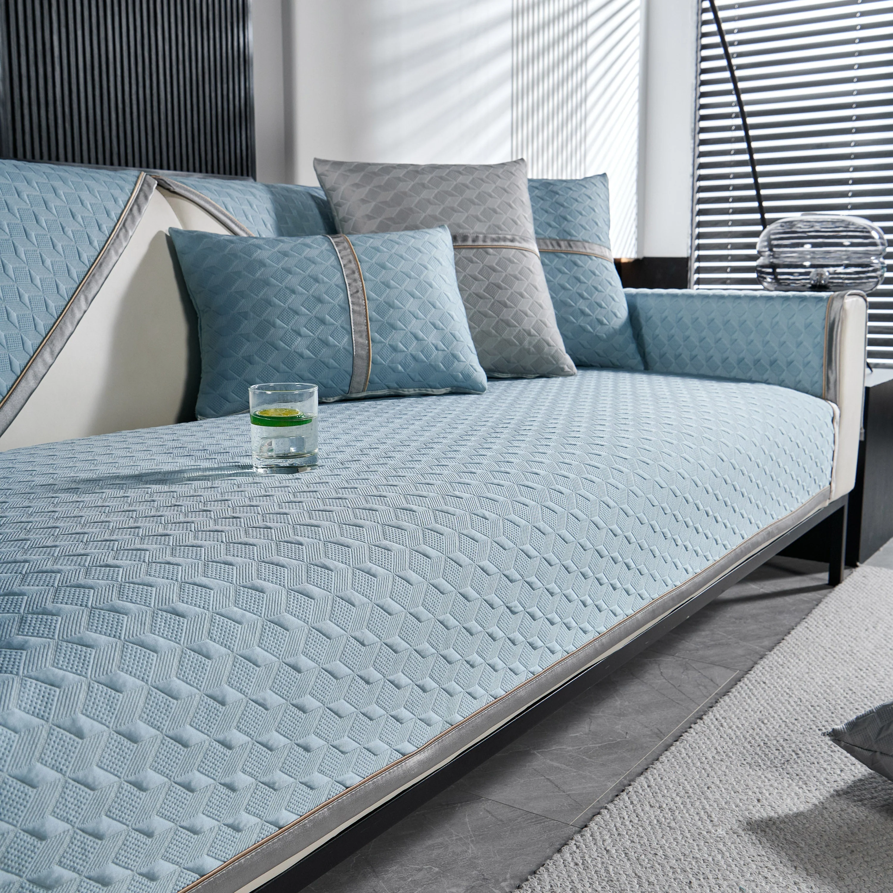 Geometric 3D Sofa Cover, Non-Slip Couch Protector for Seat, Backrest & Armrest - Image 18