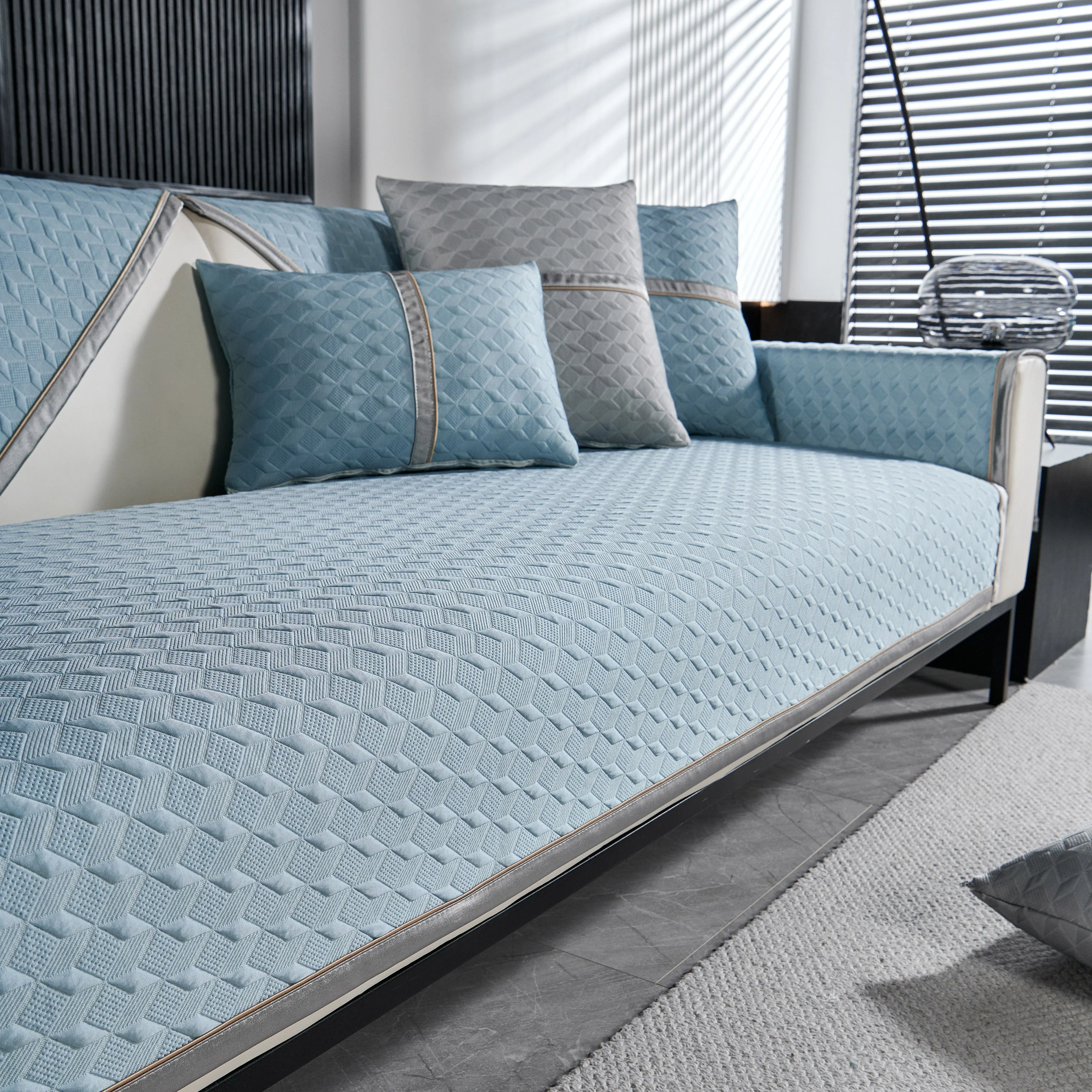 Geometric 3D Sofa Cover, Non-Slip Couch Protector for Seat, Backrest & Armrest - Image 23