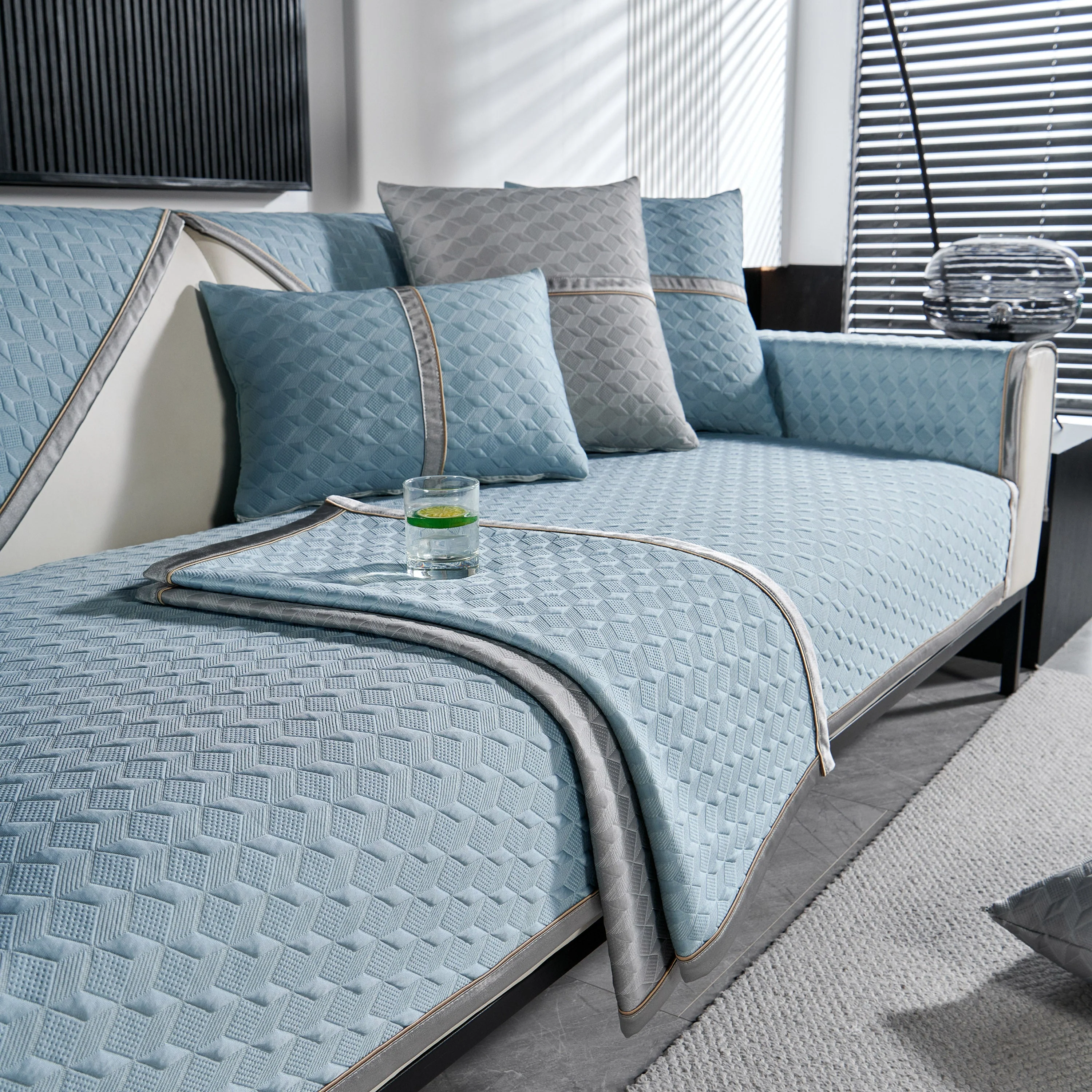 Geometric 3D Sofa Cover, Non-Slip Couch Protector for Seat, Backrest & Armrest - Image 24