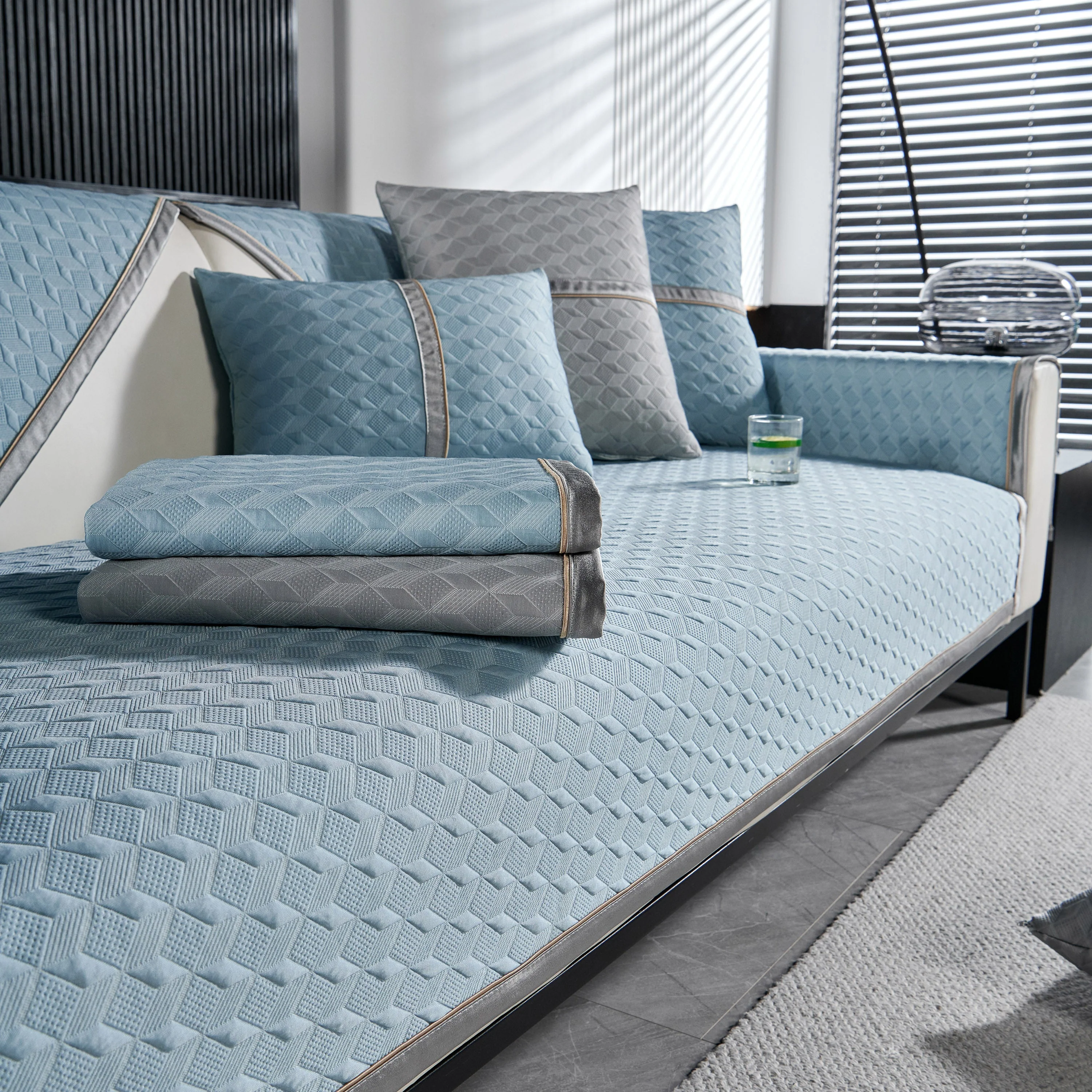 Geometric 3D Sofa Cover, Non-Slip Couch Protector for Seat, Backrest & Armrest - Image 26