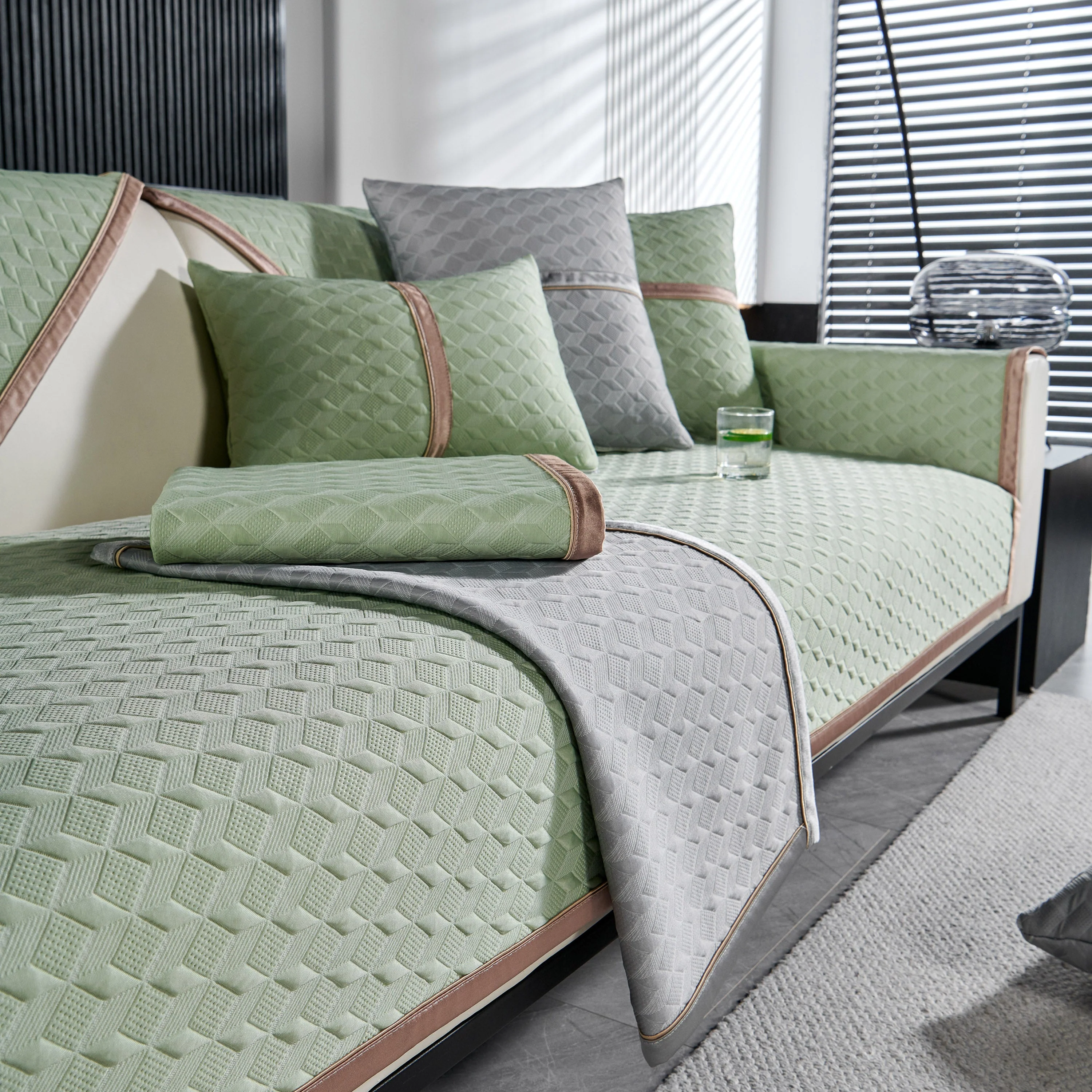 Geometric 3D Sofa Cover, Non-Slip Couch Protector for Seat, Backrest & Armrest - Image 55