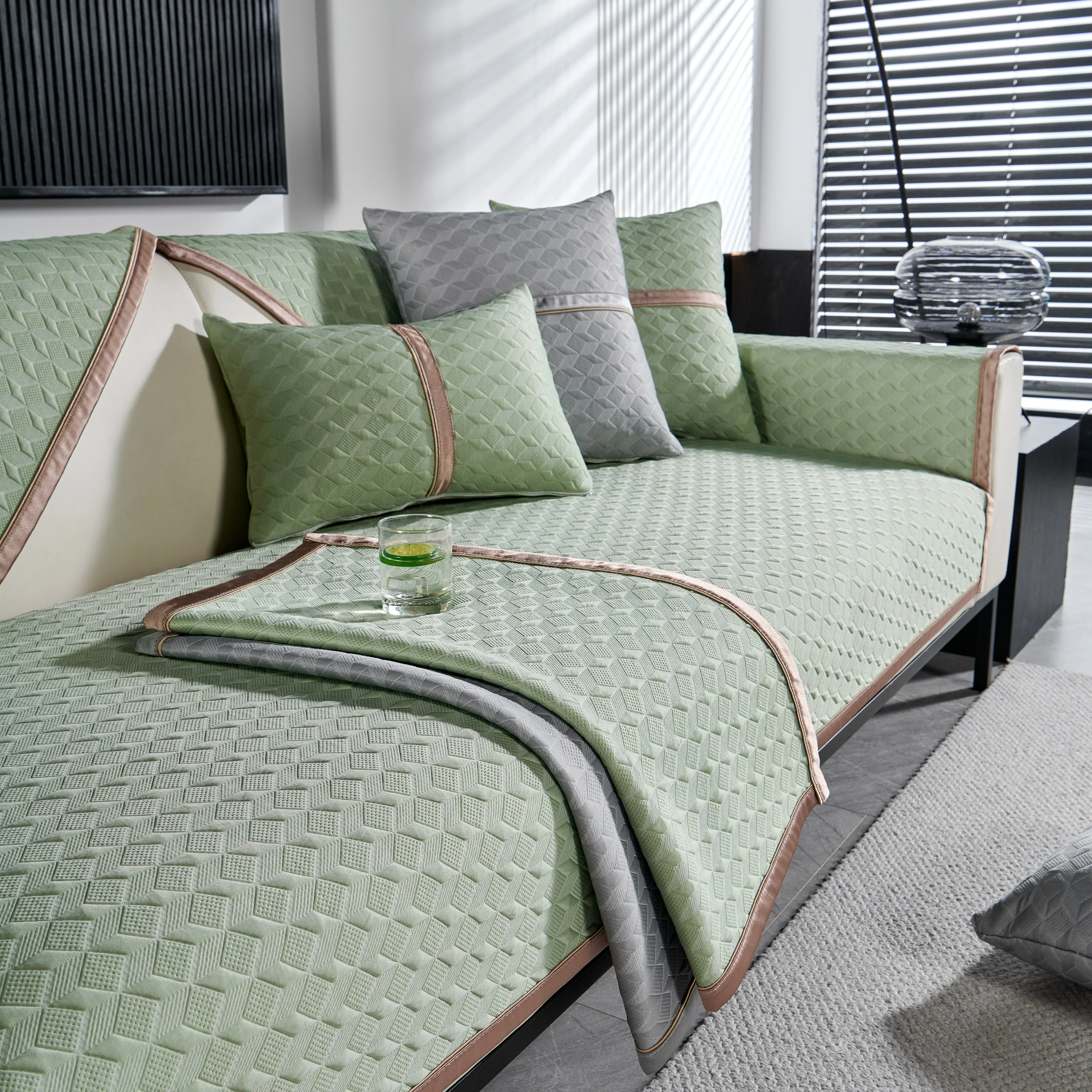 Geometric 3D Sofa Cover, Non-Slip Couch Protector for Seat, Backrest & Armrest - Image 57