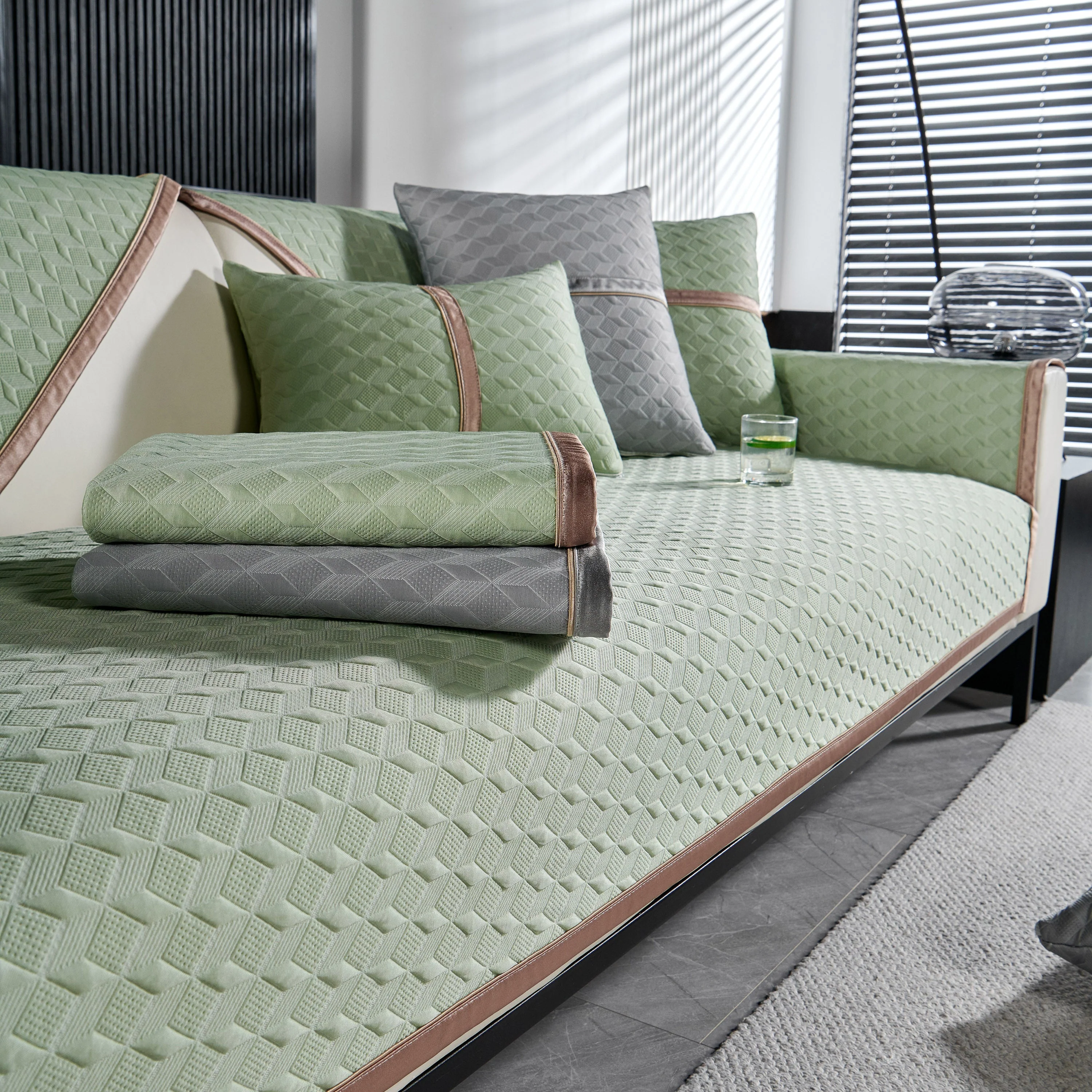 Geometric 3D Sofa Cover, Non-Slip Couch Protector for Seat, Backrest & Armrest - Image 58