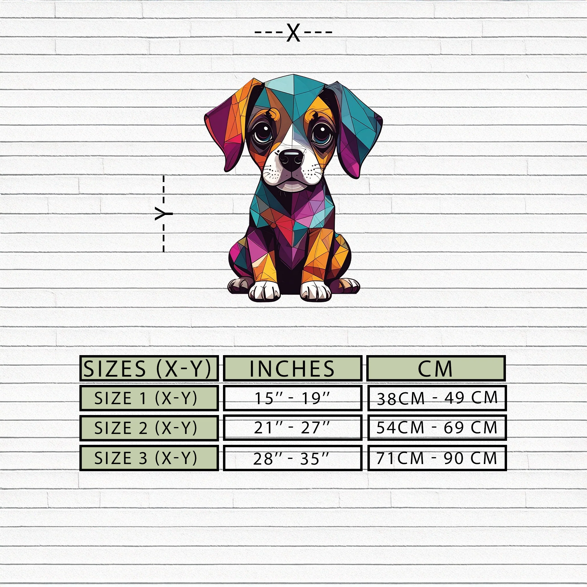 Geometric Puppy Metal Wall Art – Color Pop Dog Decor-KAFUVM039 - Image 9