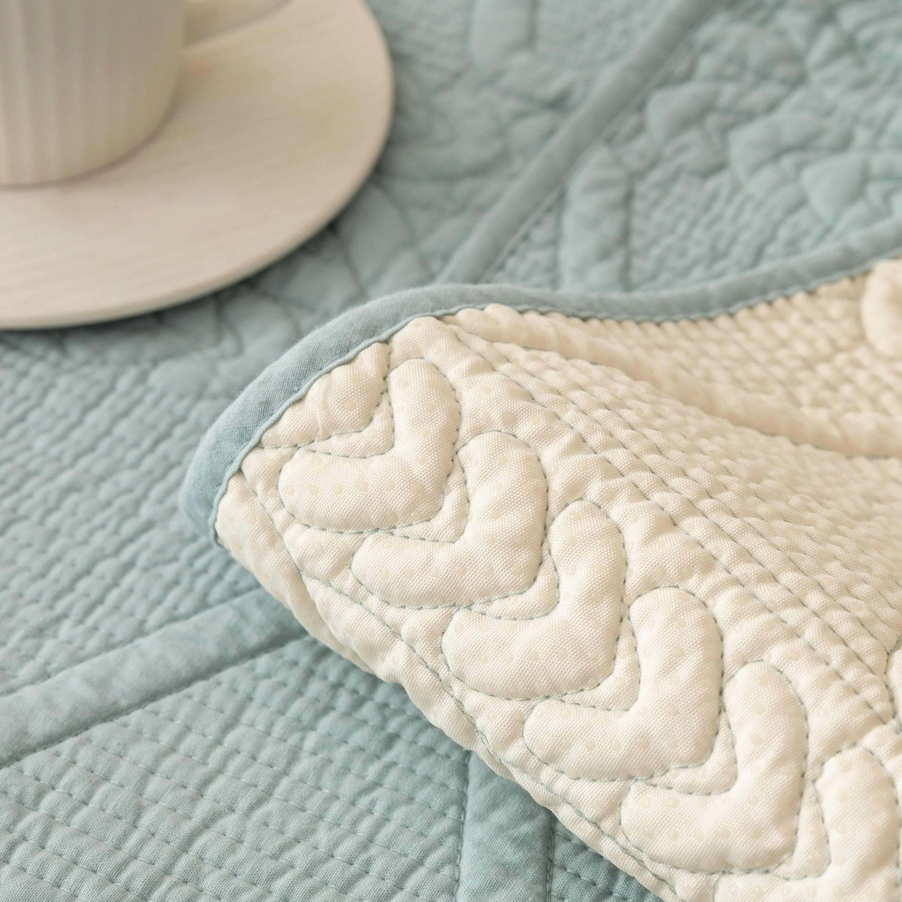 Geometric Textured Cotton Quilted Sofa Cover, Non-Slip Washable Couch Protector - Image 61