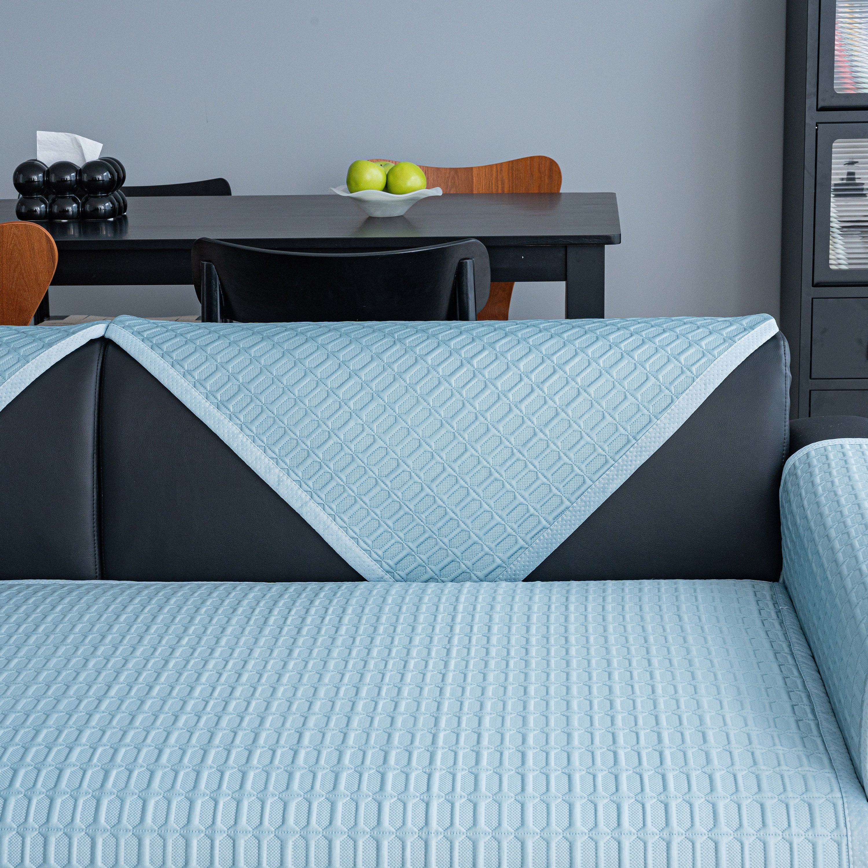Geometric Textured Couch Slipcover Protector Non-Slip Ice Silk Sofa Cover for Couch - Image 31