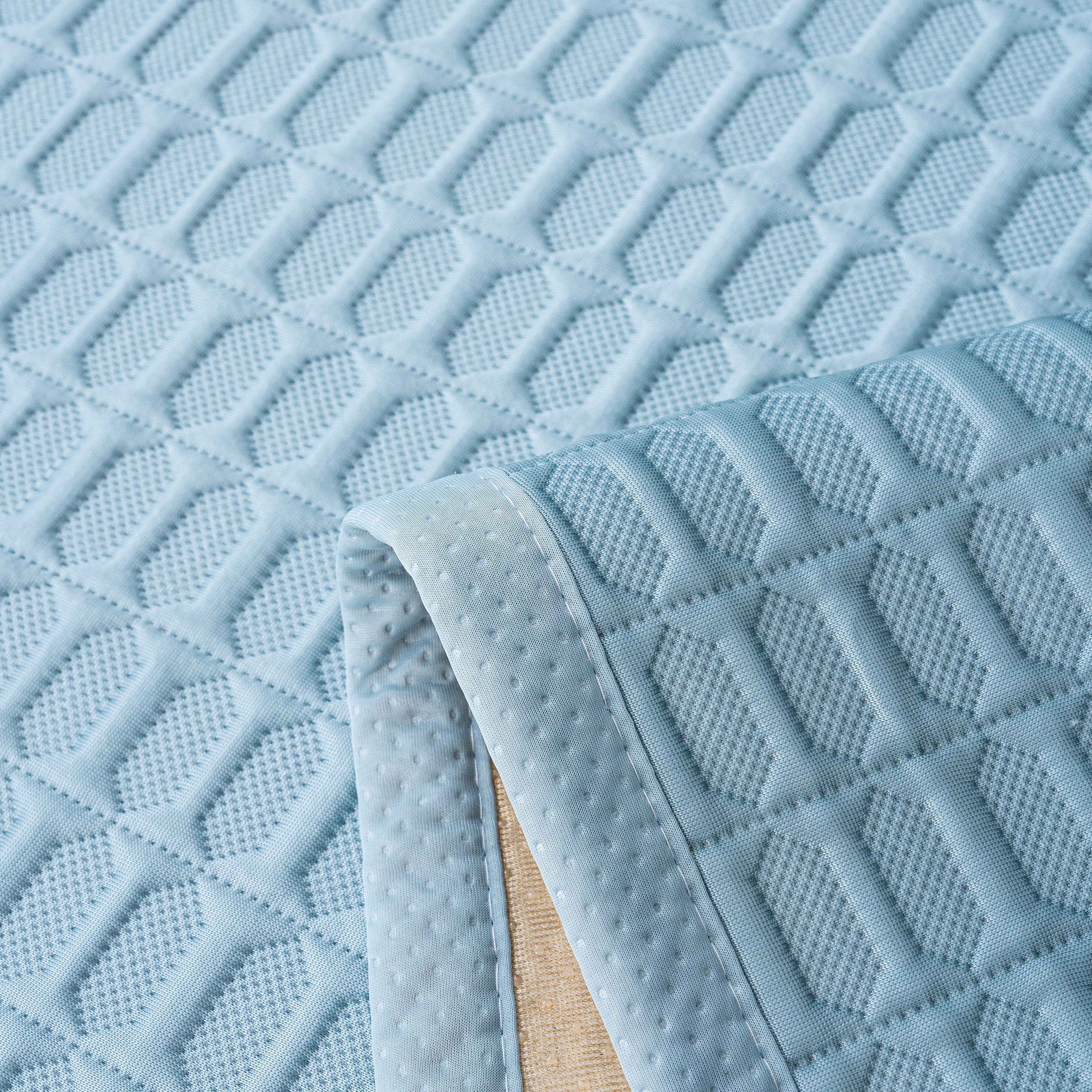 Geometric Textured Couch Slipcover Protector Non-Slip Ice Silk Sofa Cover for Couch - Image 34