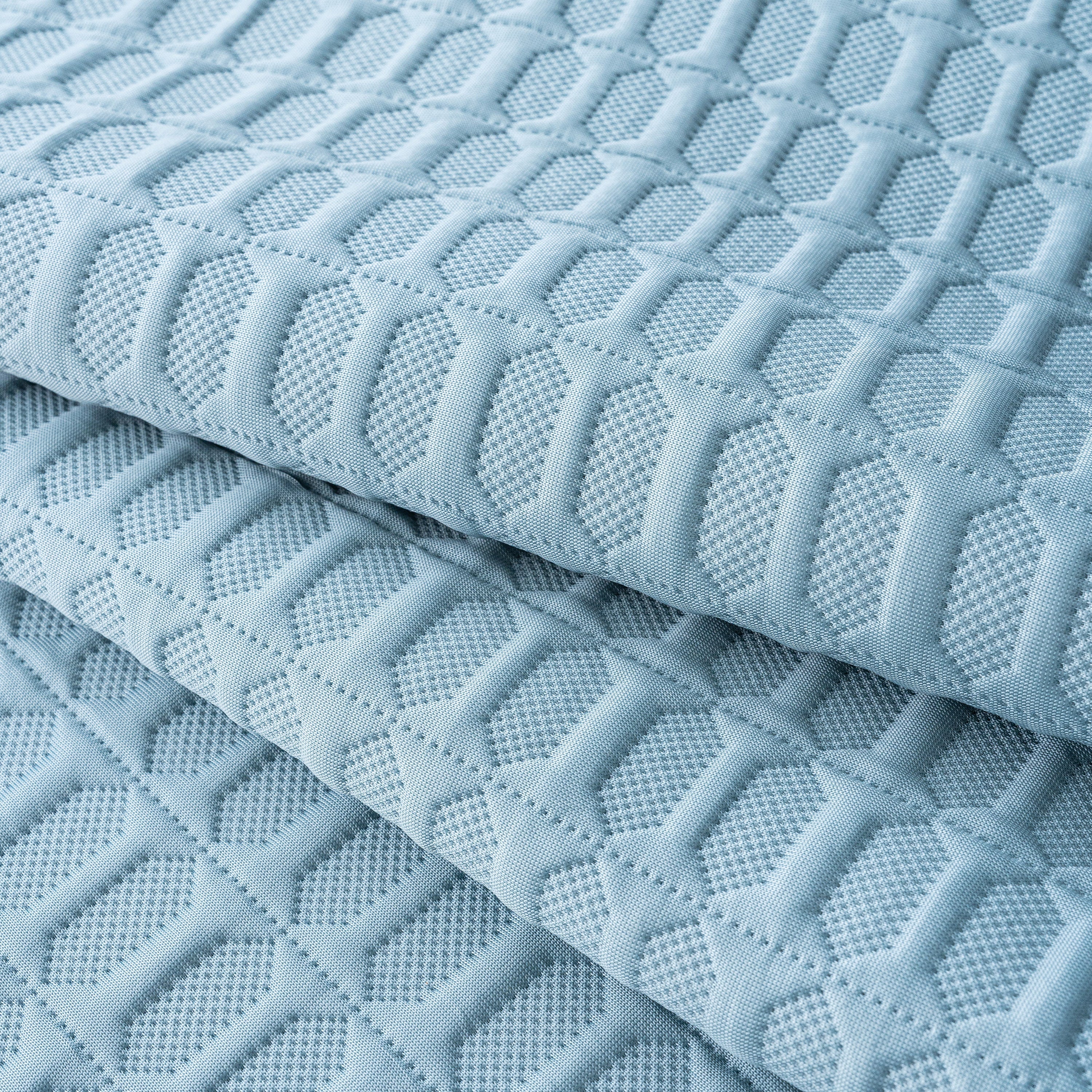 Geometric Textured Couch Slipcover Protector Non-Slip Ice Silk Sofa Cover for Couch - Image 35