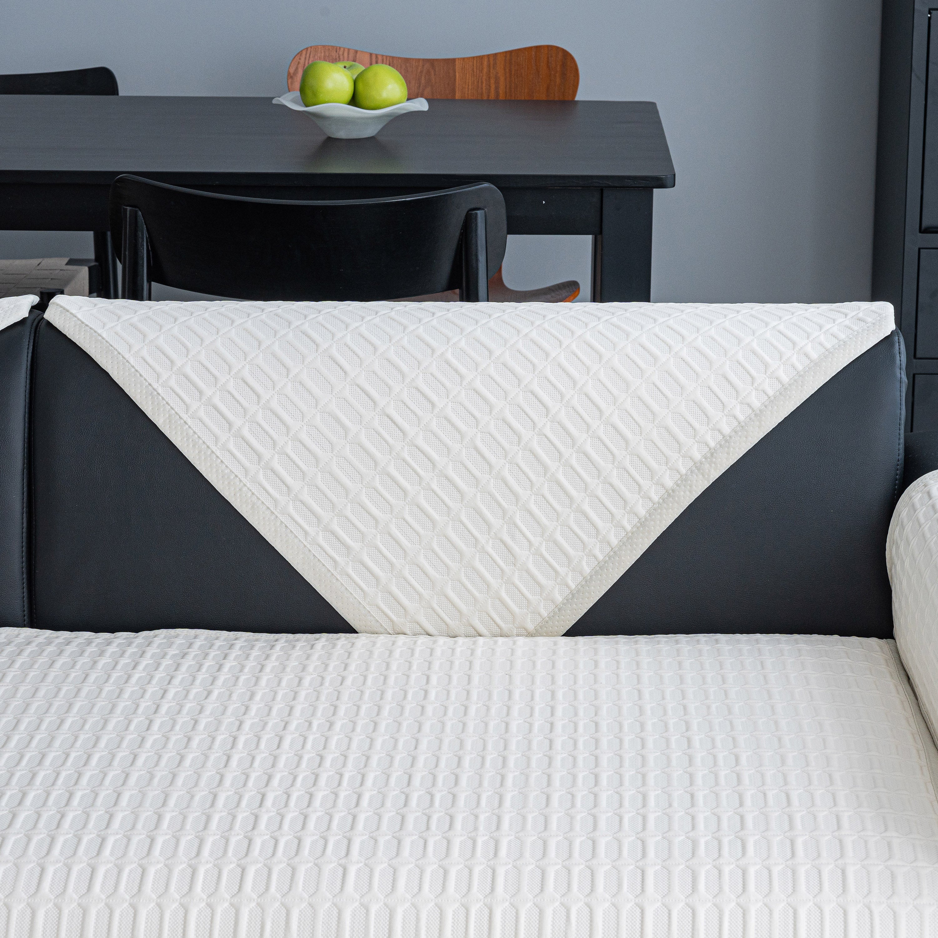 Geometric Textured Couch Slipcover Protector Non-Slip Ice Silk Sofa Cover for Couch - Image 51