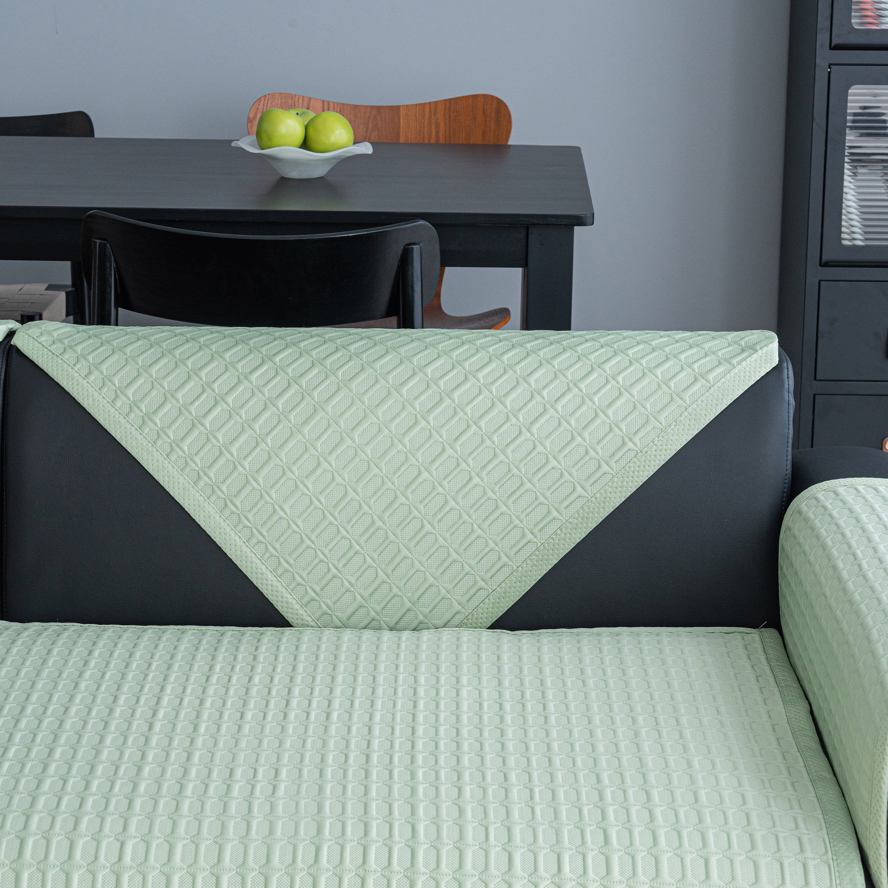 Geometric Textured Couch Slipcover Protector Non-Slip Ice Silk Sofa Cover for Couch - Image 76