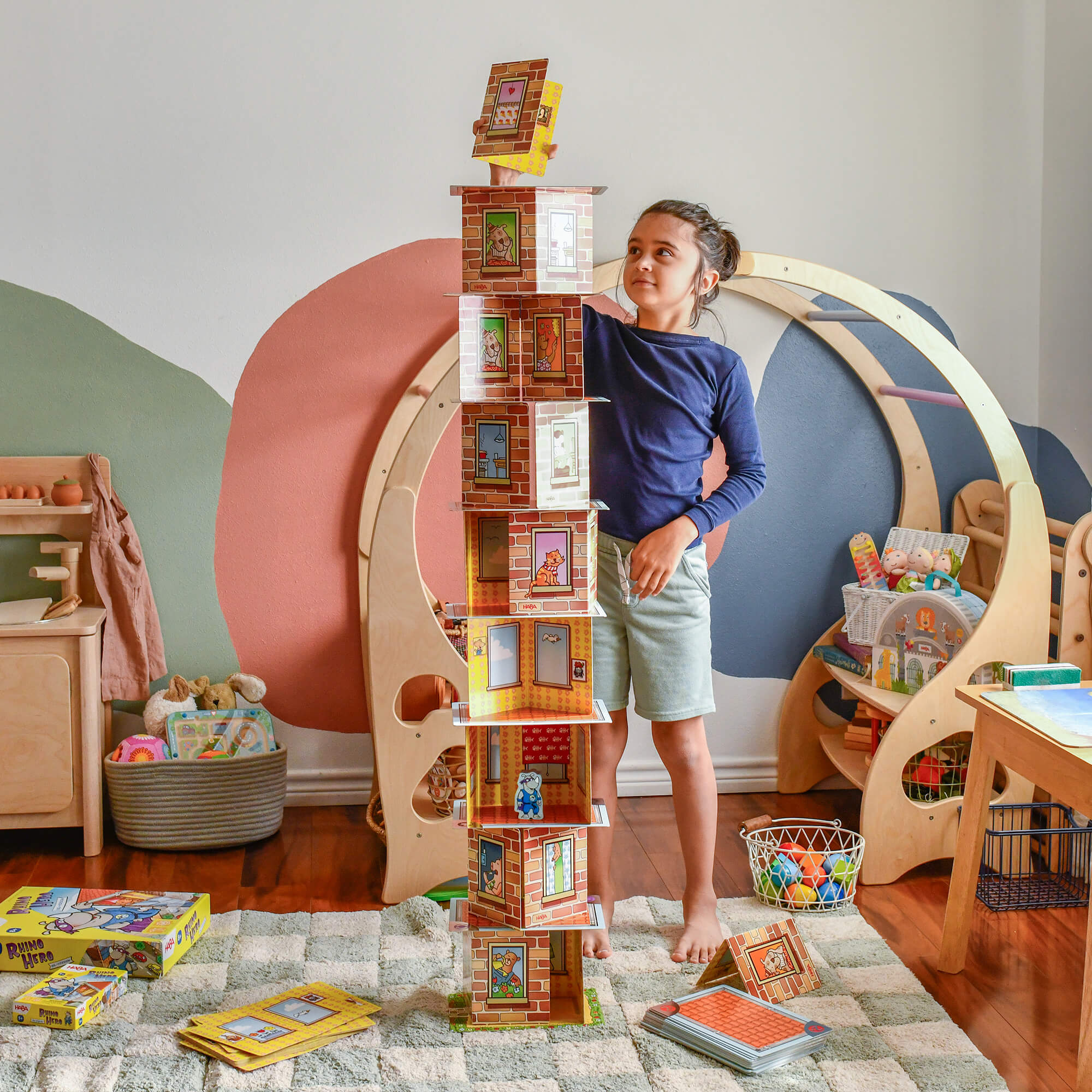 Giant Rhino Hero XXL Stacking Cards Game - Image 2