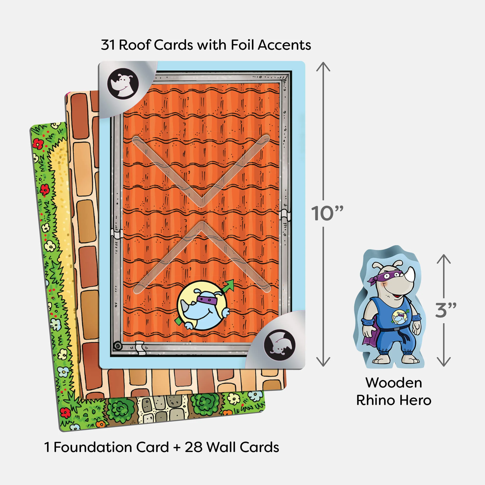 Giant Rhino Hero XXL Stacking Cards Game - Image 6