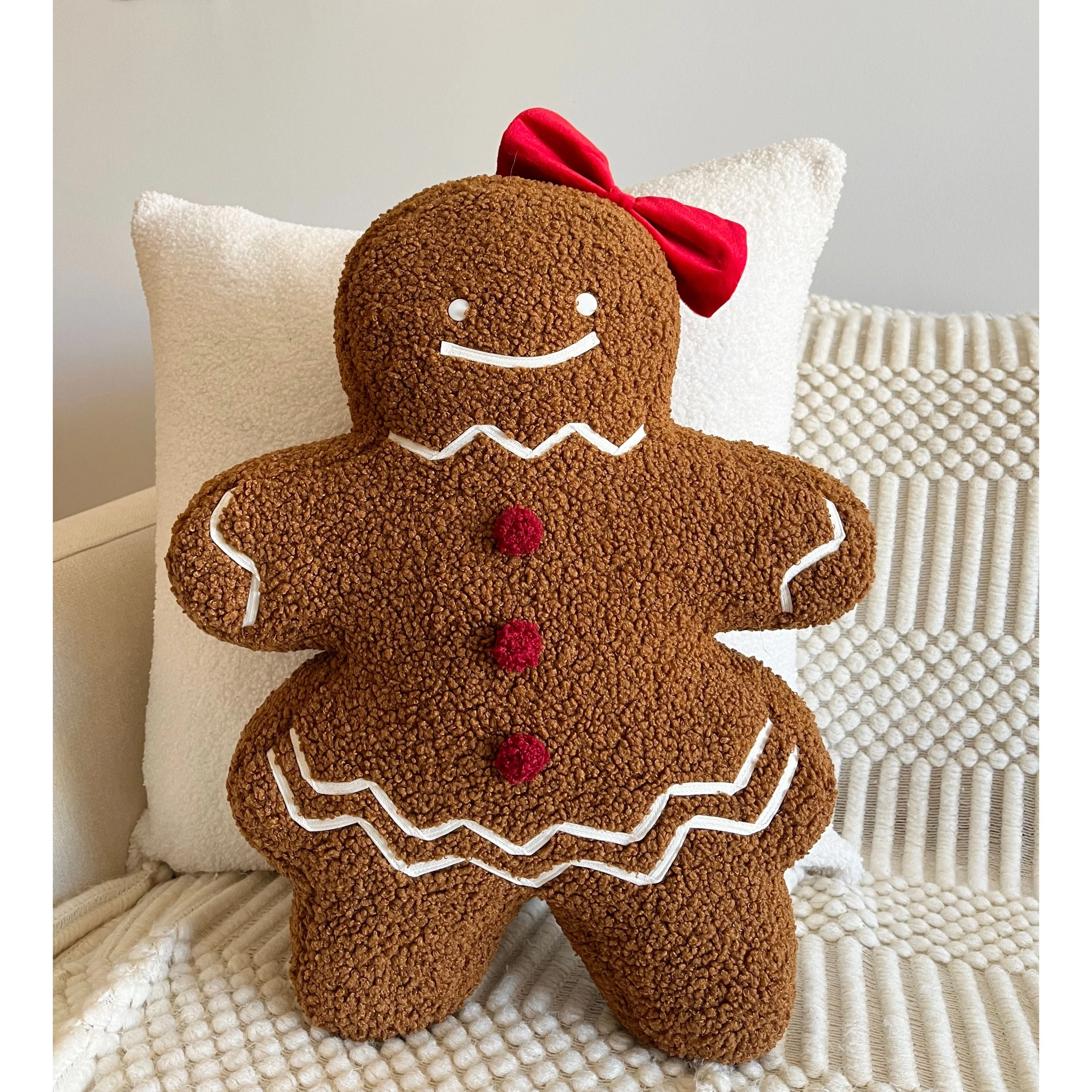 Gingerbread Man & Girl Holiday Pillow Set - Image 3