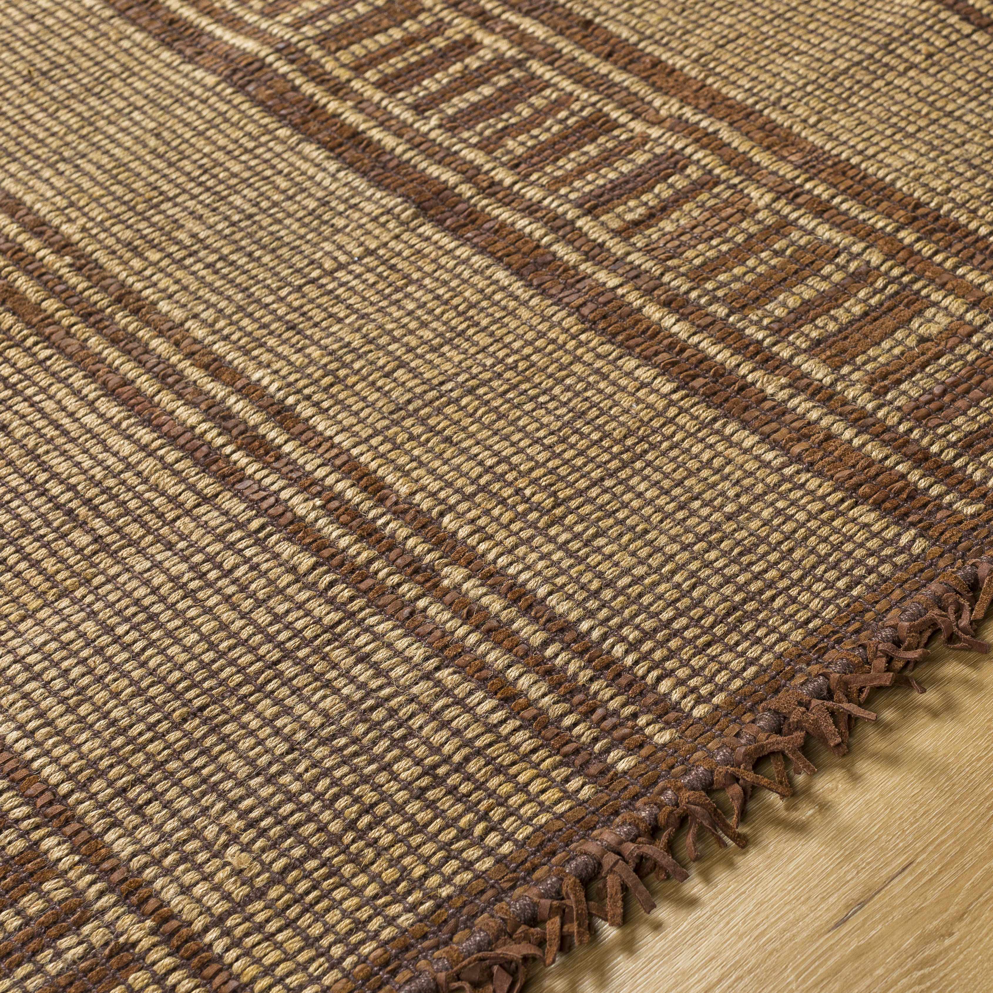 Gita Jute & Leather Rug - Clearance - Image 5