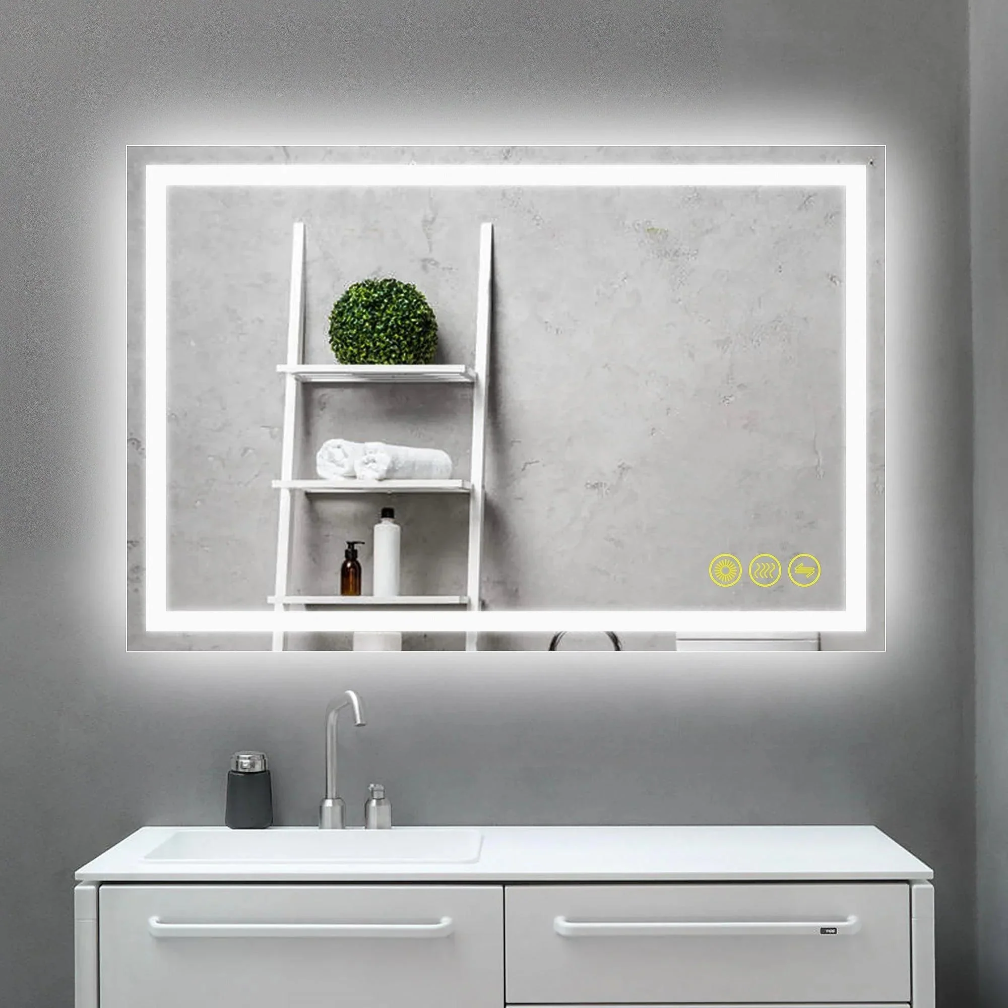 GlareGuard Anti-Fog Bathroom Led Mirror Backlit Illuminated Mirror Touch Switch Dimmable - Image 15