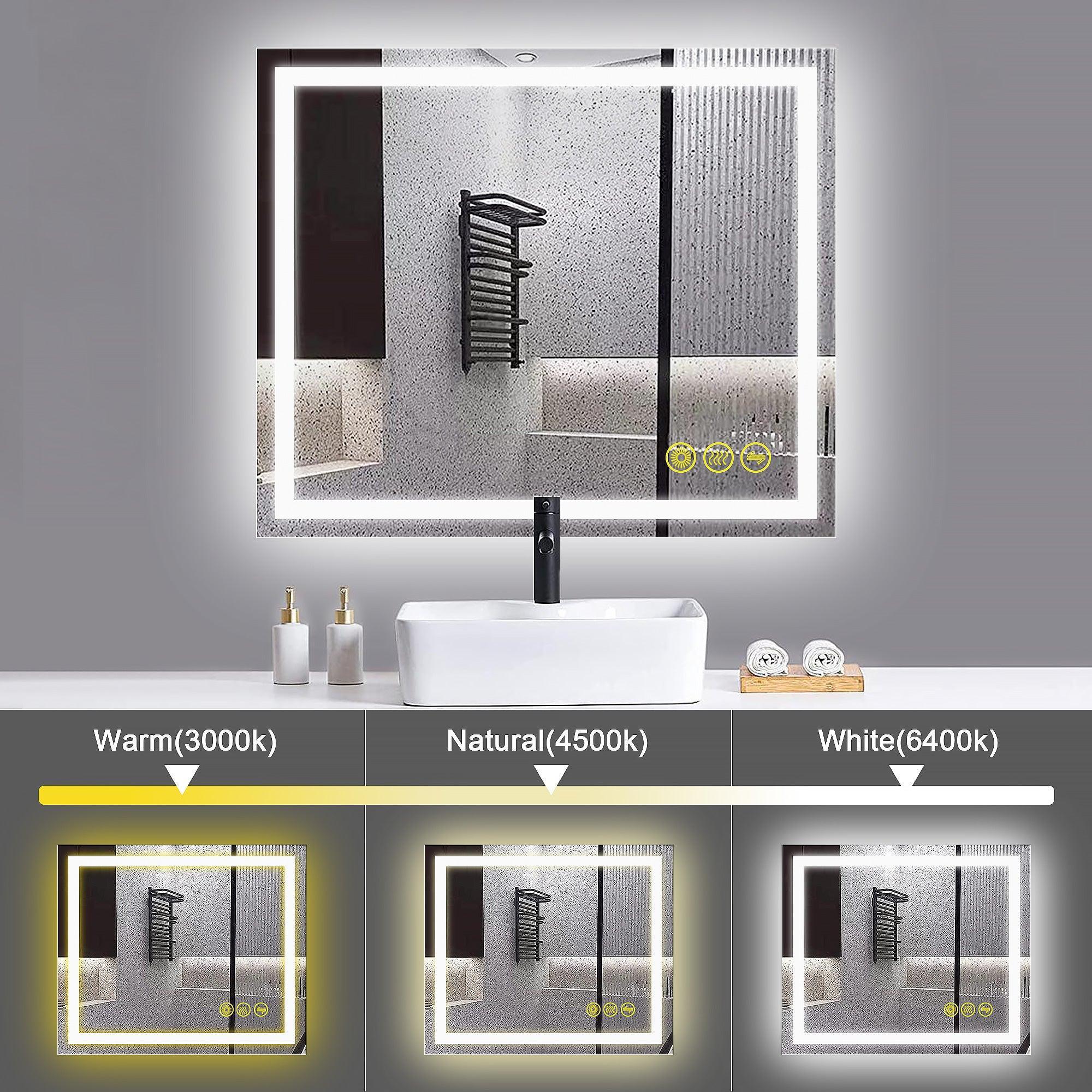 GlareGuard Anti-Fog Bathroom Led Mirror Backlit Illuminated Mirror Touch Switch Dimmable - Image 21
