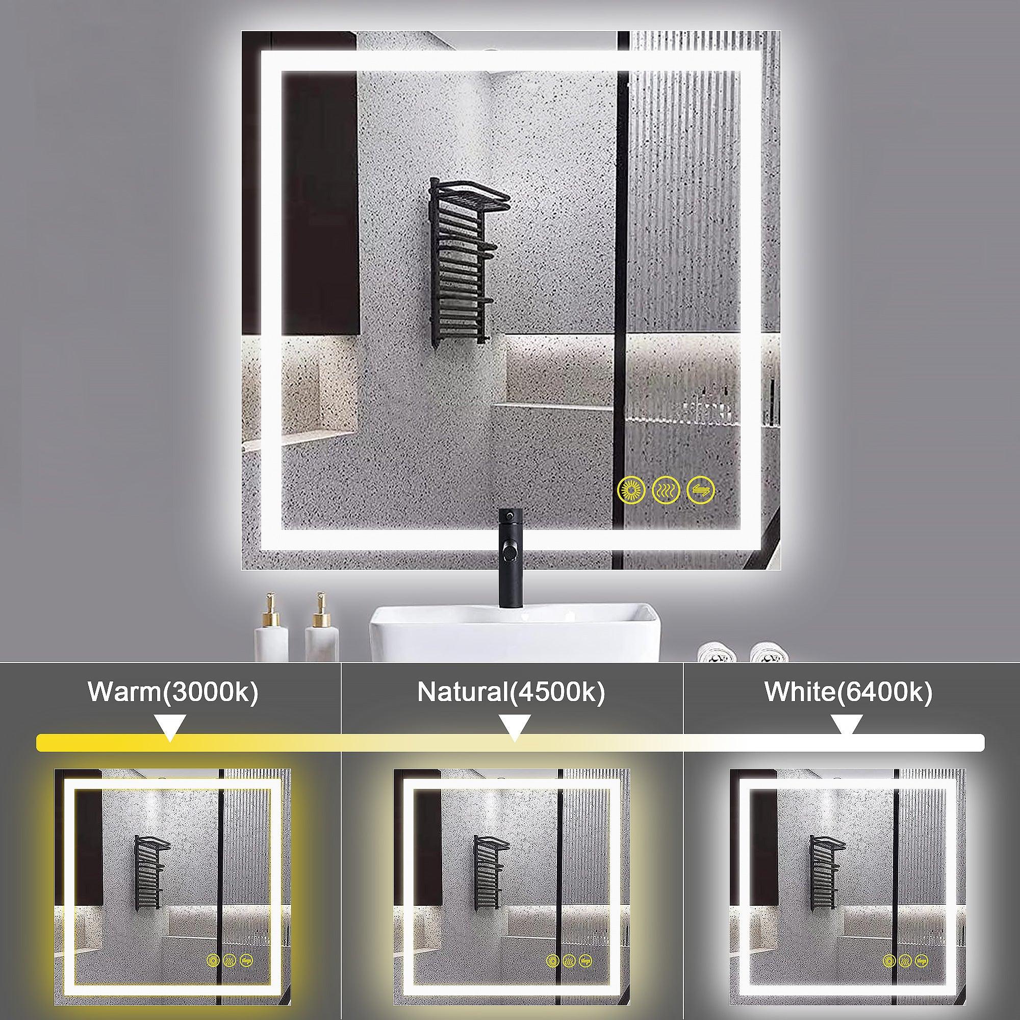 GlareGuard Anti-Fog Bathroom Led Mirror Backlit Illuminated Mirror Touch Switch Dimmable - Image 27