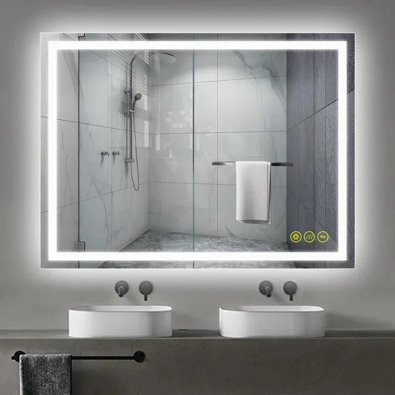 GlareGuard Anti-Fog Bathroom Led Mirror Backlit Illuminated Mirror Touch Switch Dimmable - Image 7