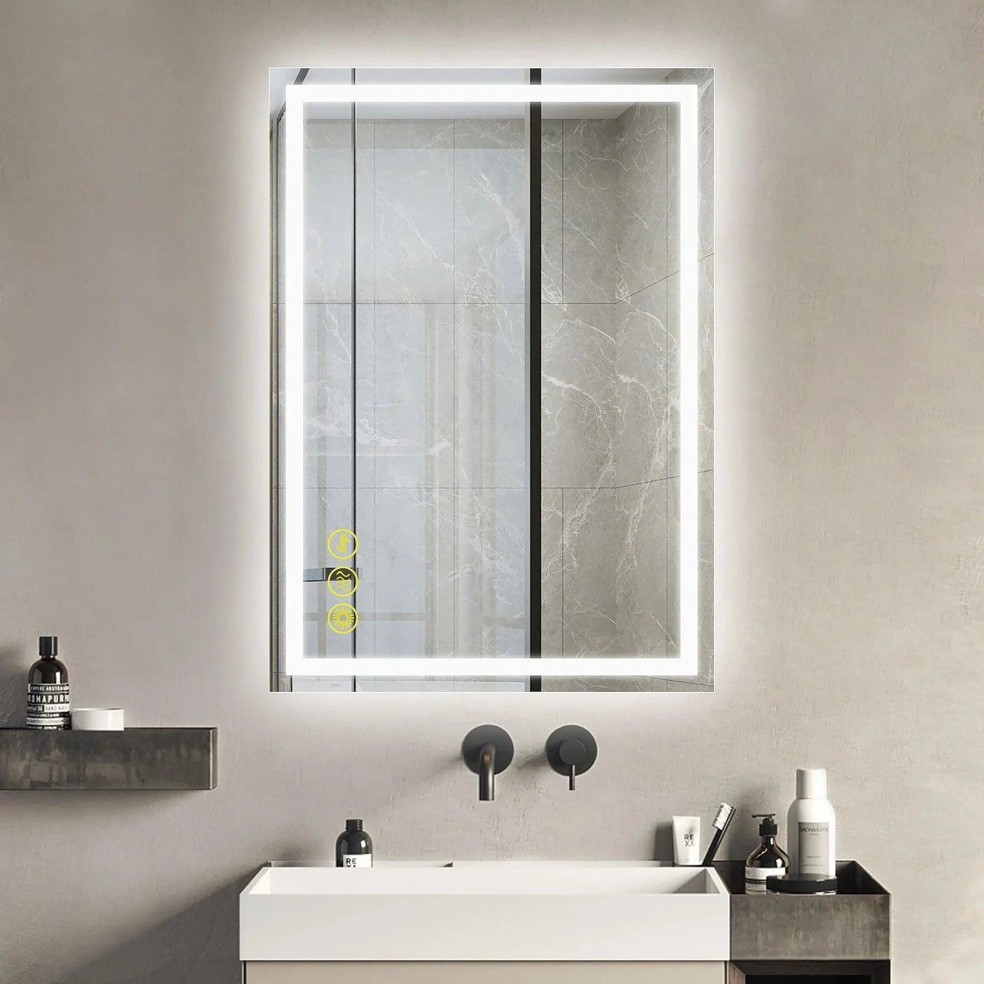 GlareGuard Anti-Fog Bathroom Led Mirror Backlit Illuminated Mirror Touch Switch Dimmable - Image 9