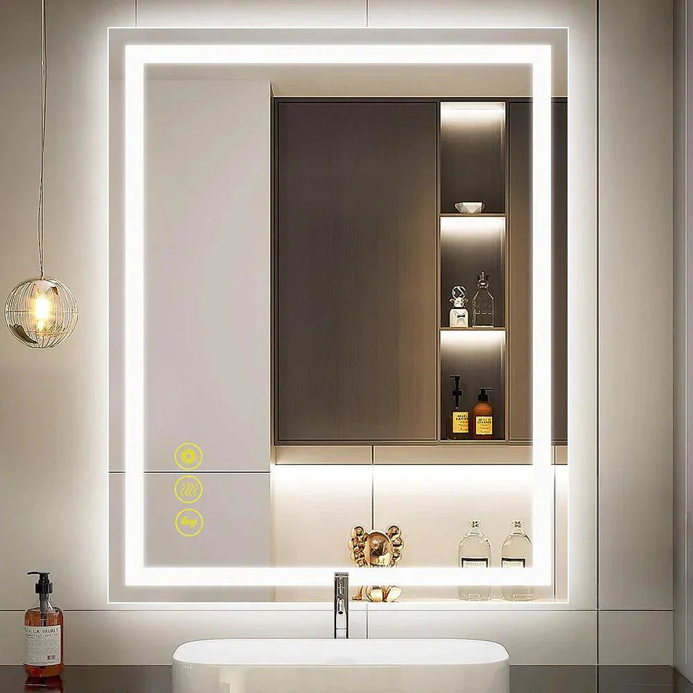 GlareGuard Rectangular Anti-Fog Dimmable Backlit LED Bathroom Vanity Mirror - Image 25