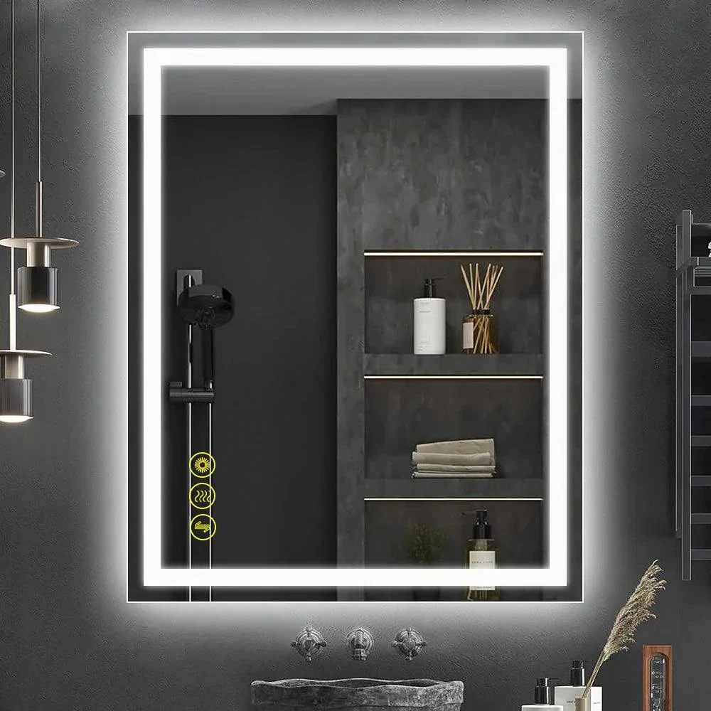 GlareGuard Rectangular Anti-Fog Dimmable Backlit LED Bathroom Vanity Mirror - Image 27
