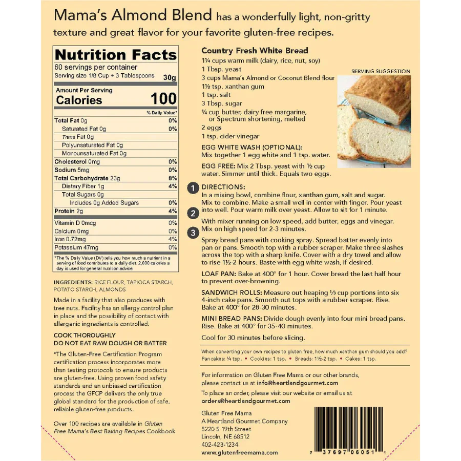 Gluten Free Almond Flour | Pack of 2 | 2 lb | Gluten Free Mama | 6050 - Image 5