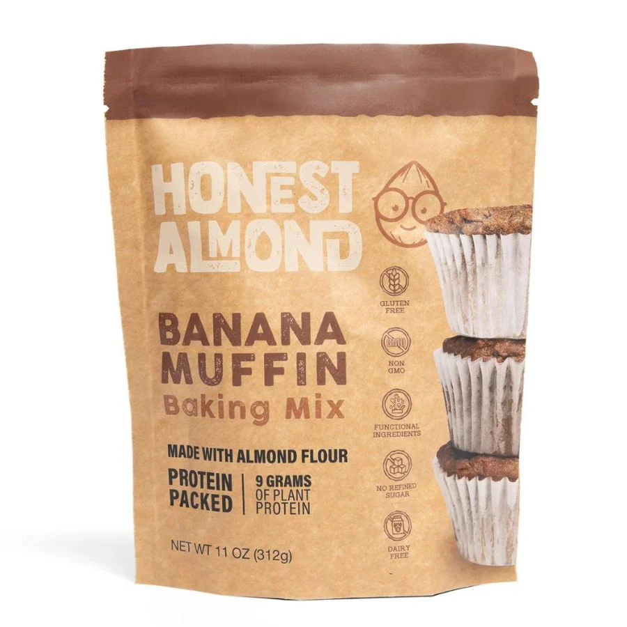Gluten Free Banana Muffin Baking Mix | Pack of 2 | 11 oz | High Protein | Gluten Free | Honest Almond - Image 2