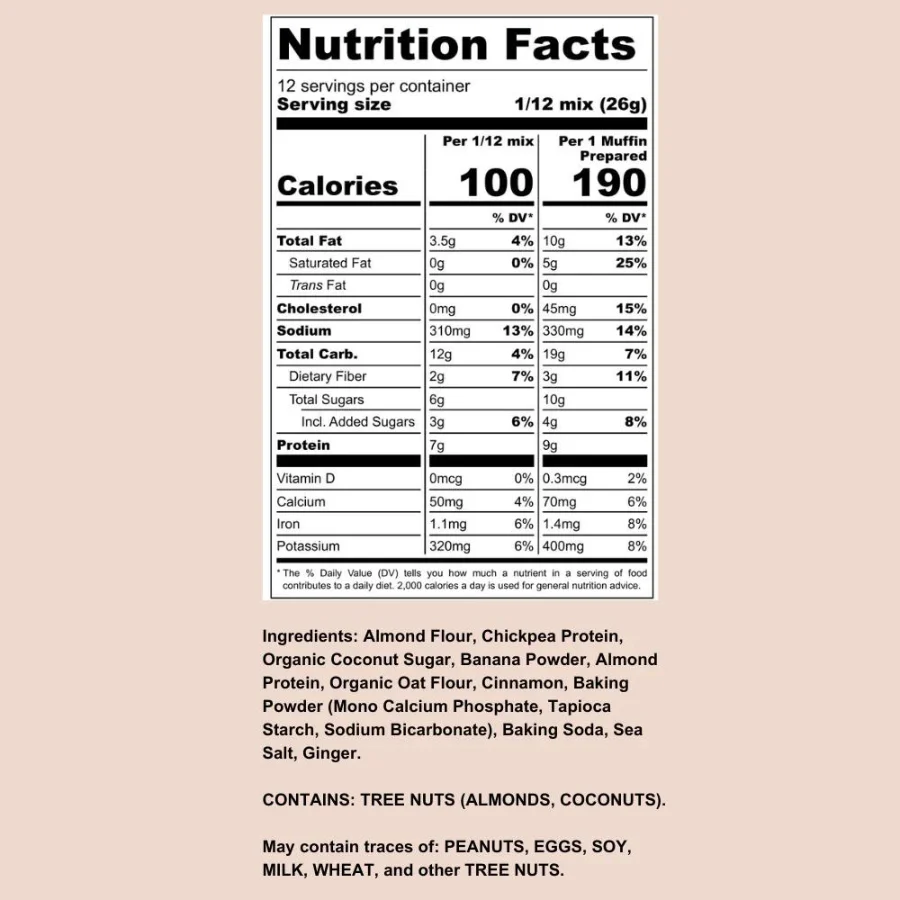 Gluten Free Banana Muffin Baking Mix | Pack of 2 | 11 oz | High Protein | Gluten Free | Honest Almond - Image 6