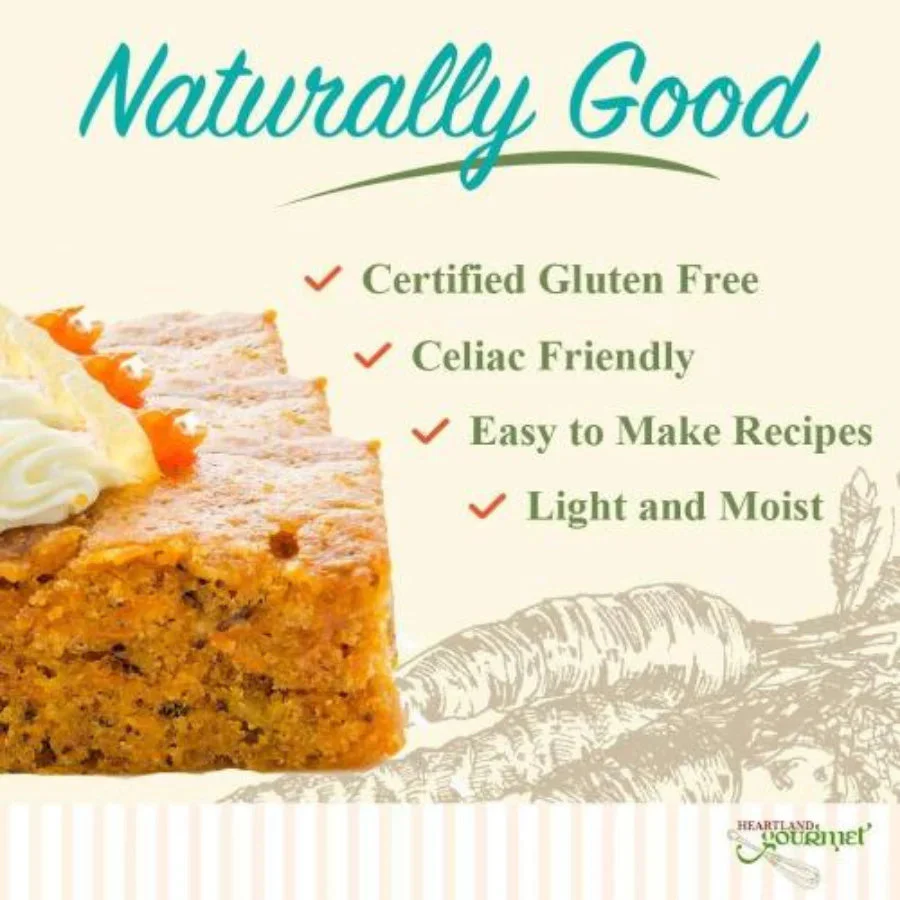 Gluten Free Carrot Cake Mix | Pack of 4 | 16 oz | Heartland Gourmet | 2020 - Image 7