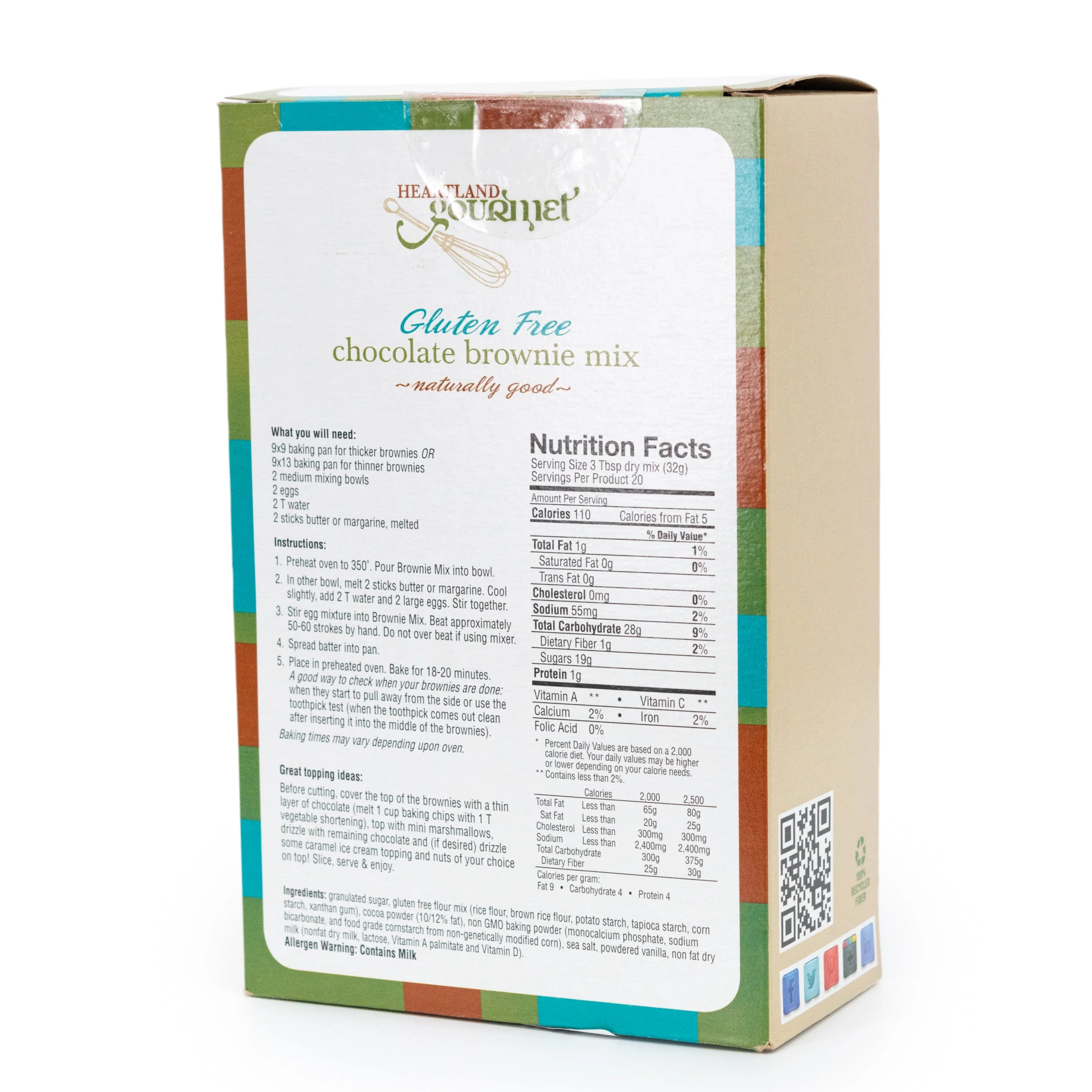 Gluten Free Chocolate Brownie Mix | Pack of 4 | 19.68 oz | Heartland Gourmet | 2023 - Image 3