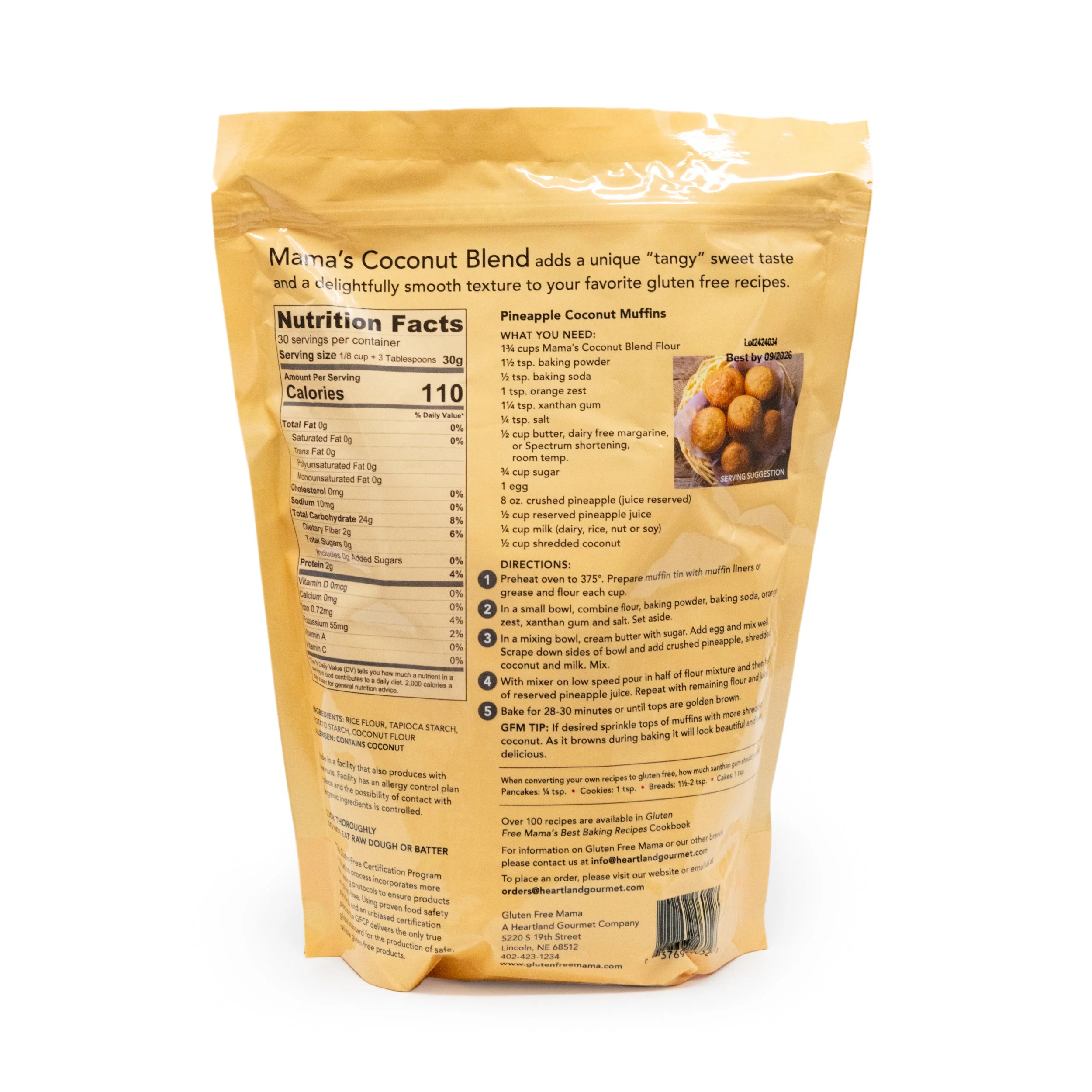 Gluten Free Coconut Flour | Pack of 2 | 2 lb | Gluten Free Mama | 6052 - Image 3