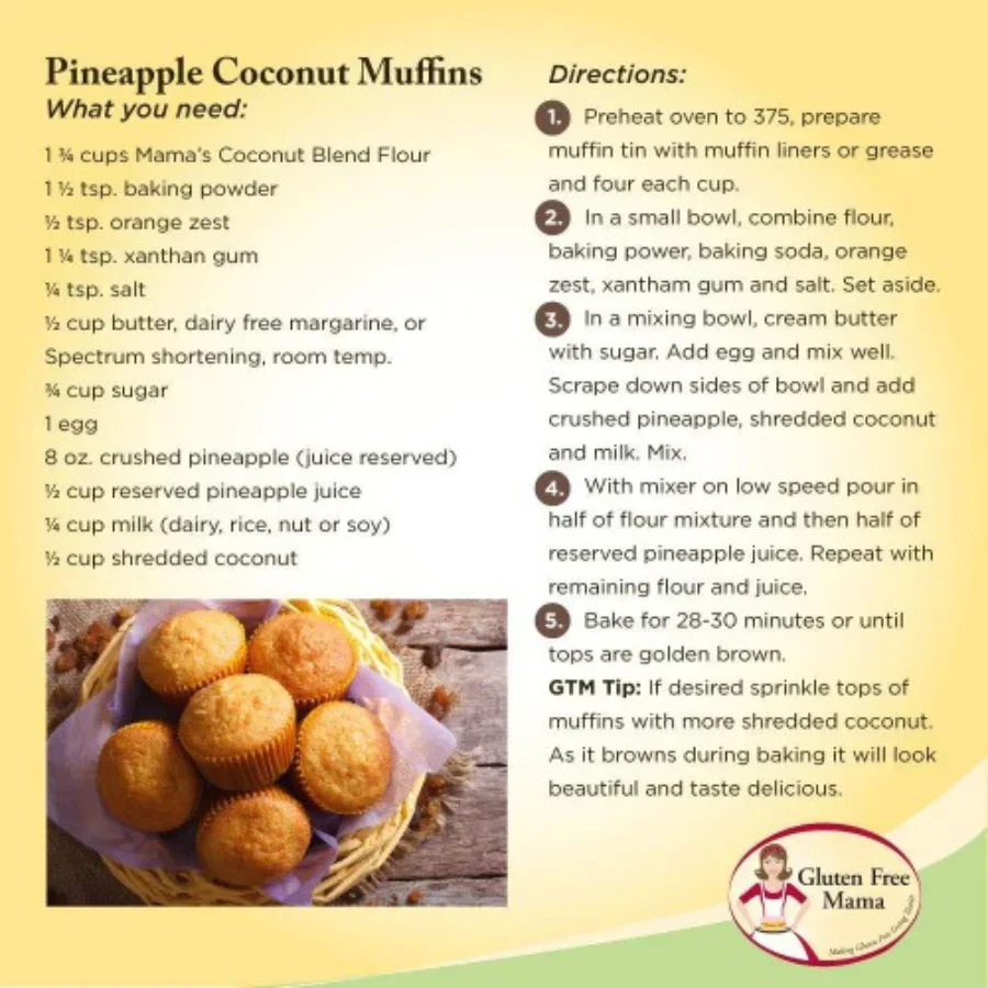 Gluten Free Coconut Flour | Pack of 4 | 2 lb | Shipping Included | Gluten Free Mama | 6052 - Image 5
