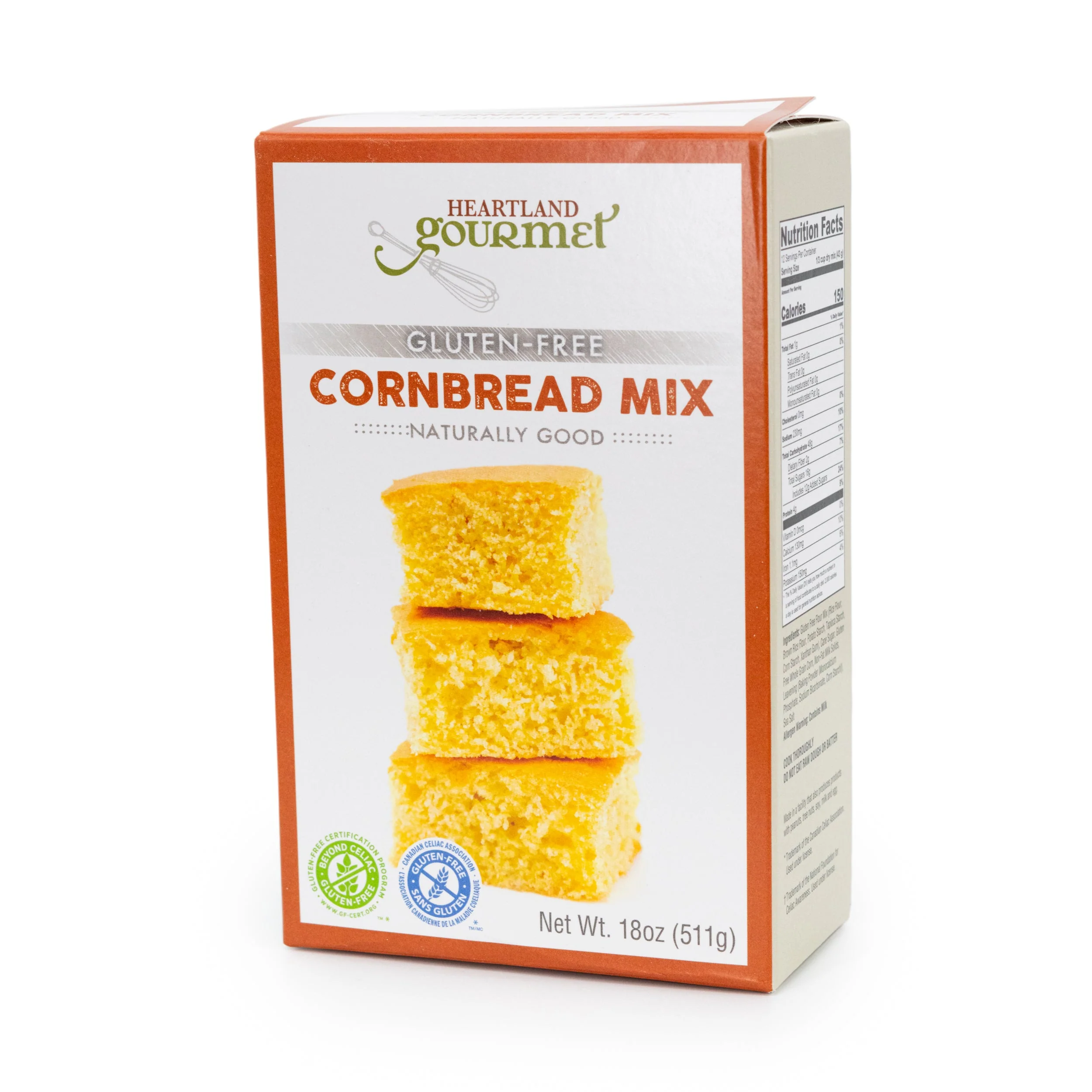 Gluten Free Cornbread Mix | Pack of 2 | 18 oz | Heartland Gourmet | 2015 - Image 2