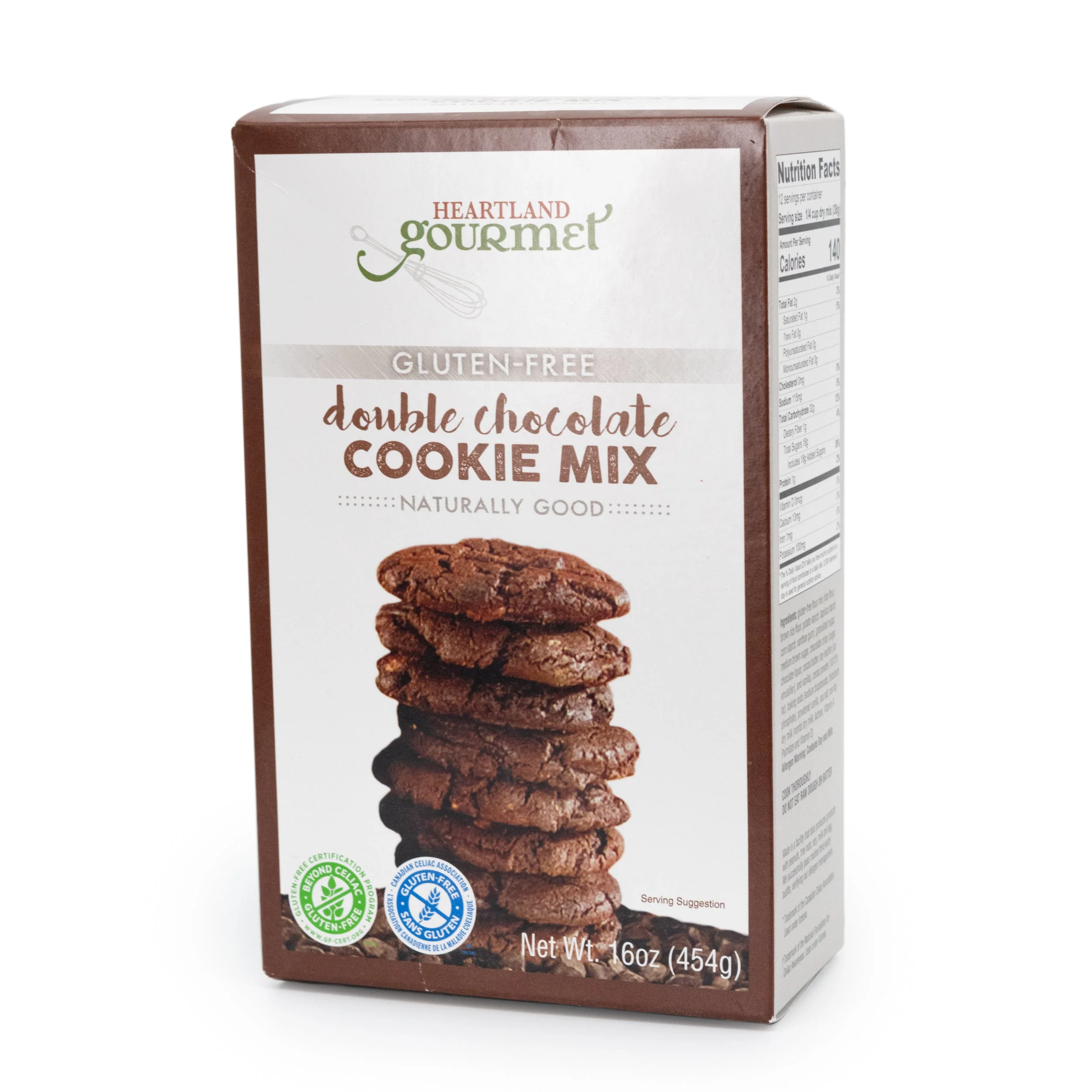Gluten Free Double Chocolate Cookie Mix | Pack of 4 | 16 oz | Heartland Gourmet - Image 2
