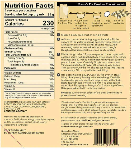 Gluten Free Pie Crust Mix | Pack of 2 | 18 oz | Shipping Included | Gluten Free Mama | 6054 - Image 9