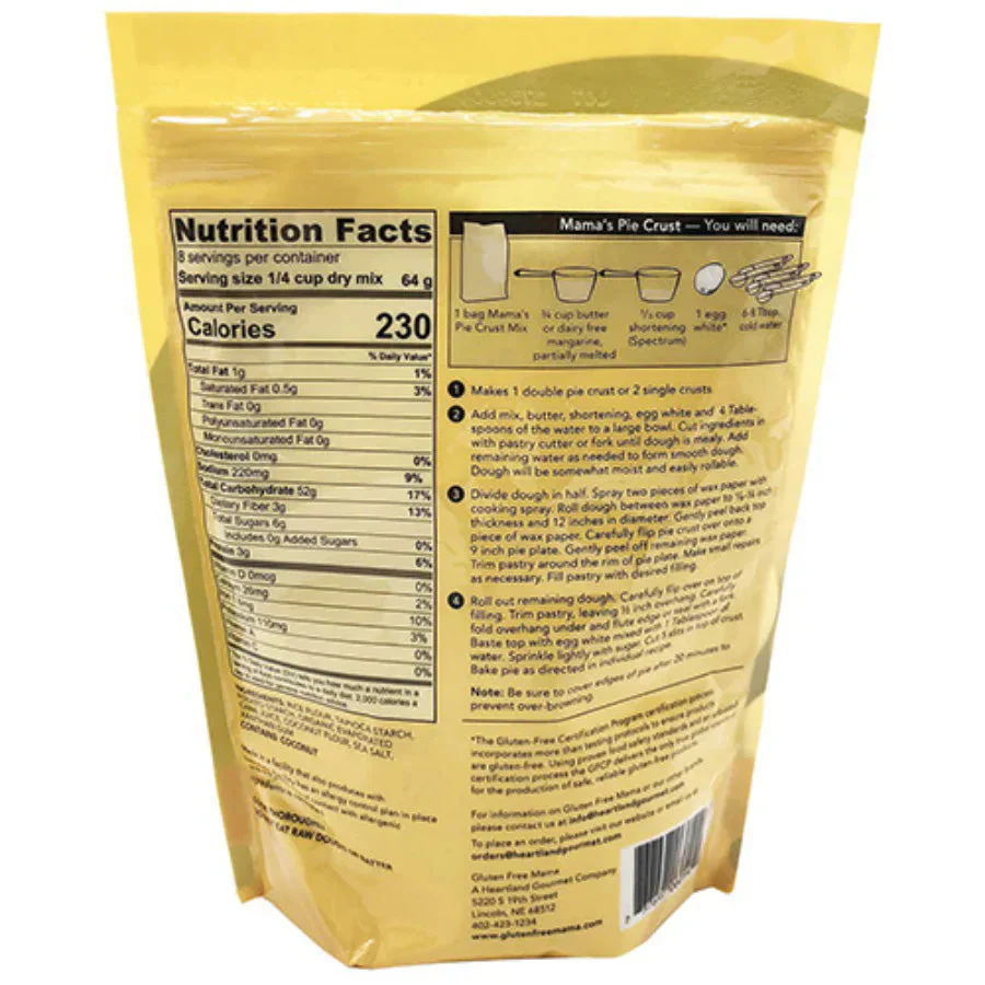 Gluten Free Pie Crust Mix | Pack of 6 | 18 oz | Gluten Free Mama | 6054 - Image 3