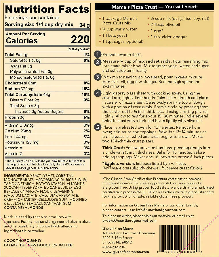 Gluten Free Pizza Crust Mix | Pack of 4 | 18 oz | Gluten Free Mama | 6058 - Image 5