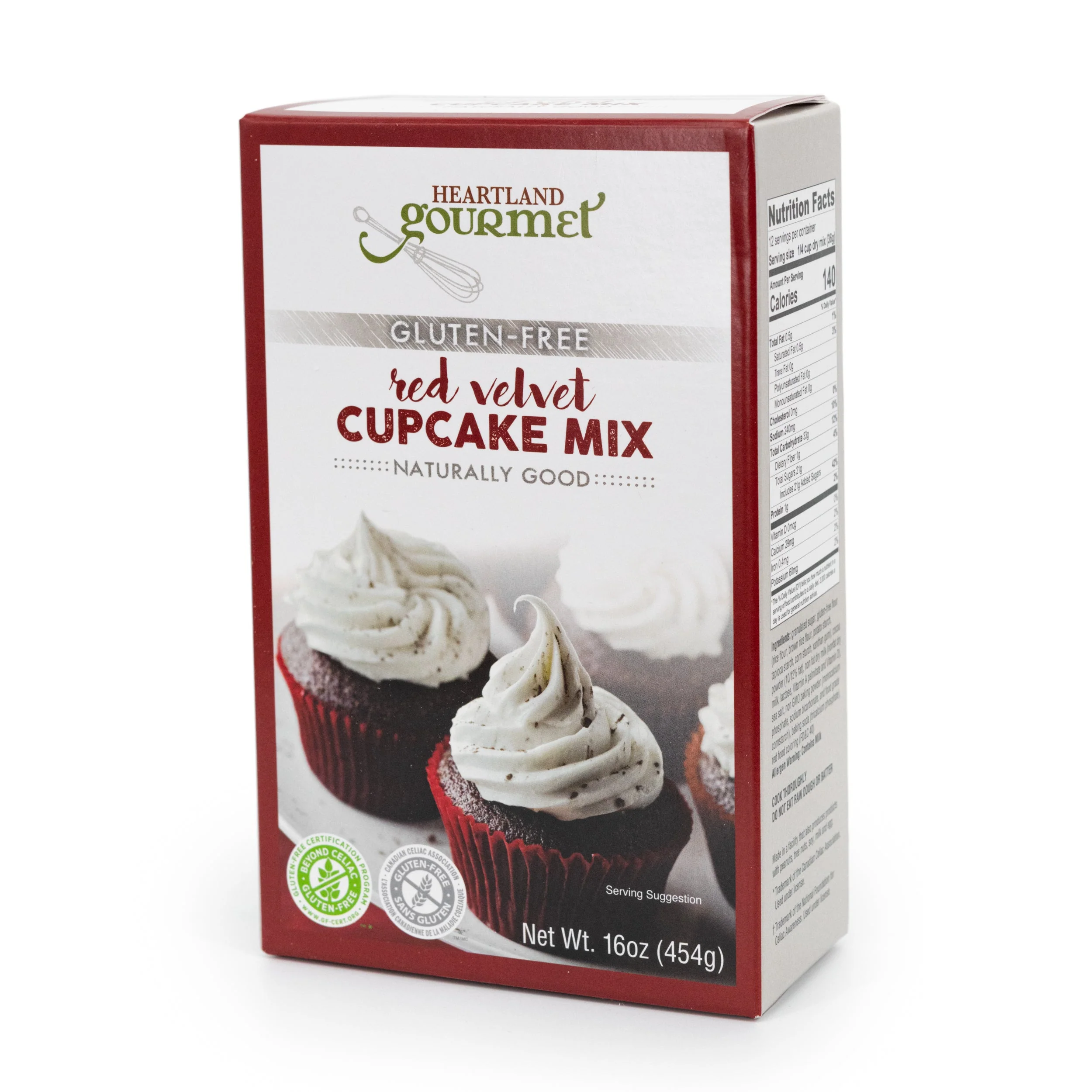 Gluten Free Red Velvet Cupcake Mix | Pack of 2 | 16 oz | Heartland Gourmet | 2022 - Image 2
