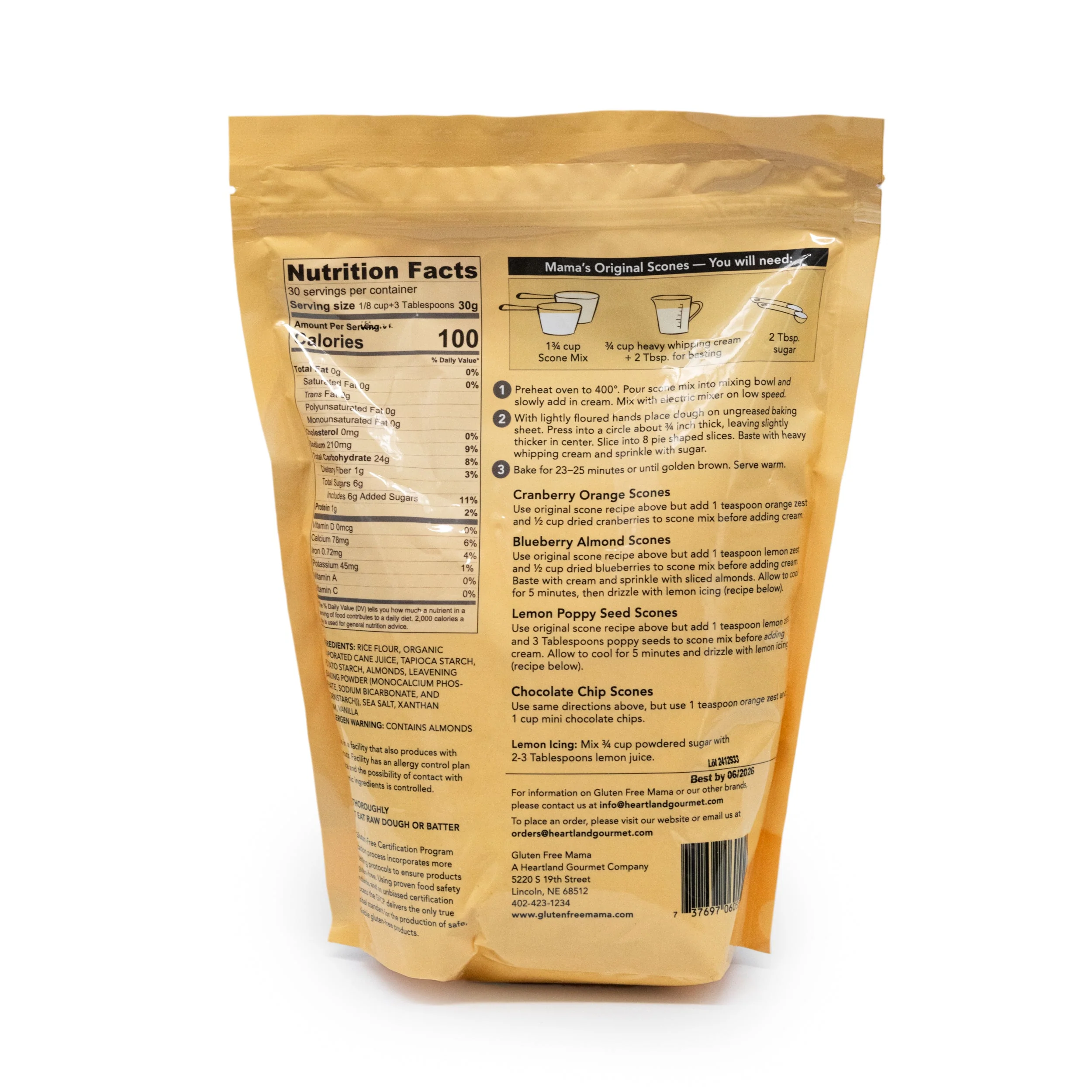 Gluten Free Scone Mix | Pack of 6 | 2 lb | Gluten Free Mama | 6055 - Image 3