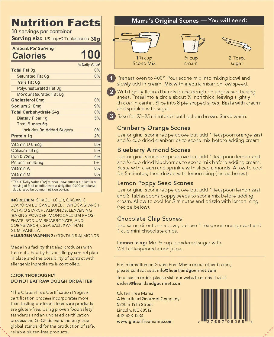 Gluten Free Scone Mix | Pack of 6 | 2 lb | Gluten Free Mama | 6055 - Image 9