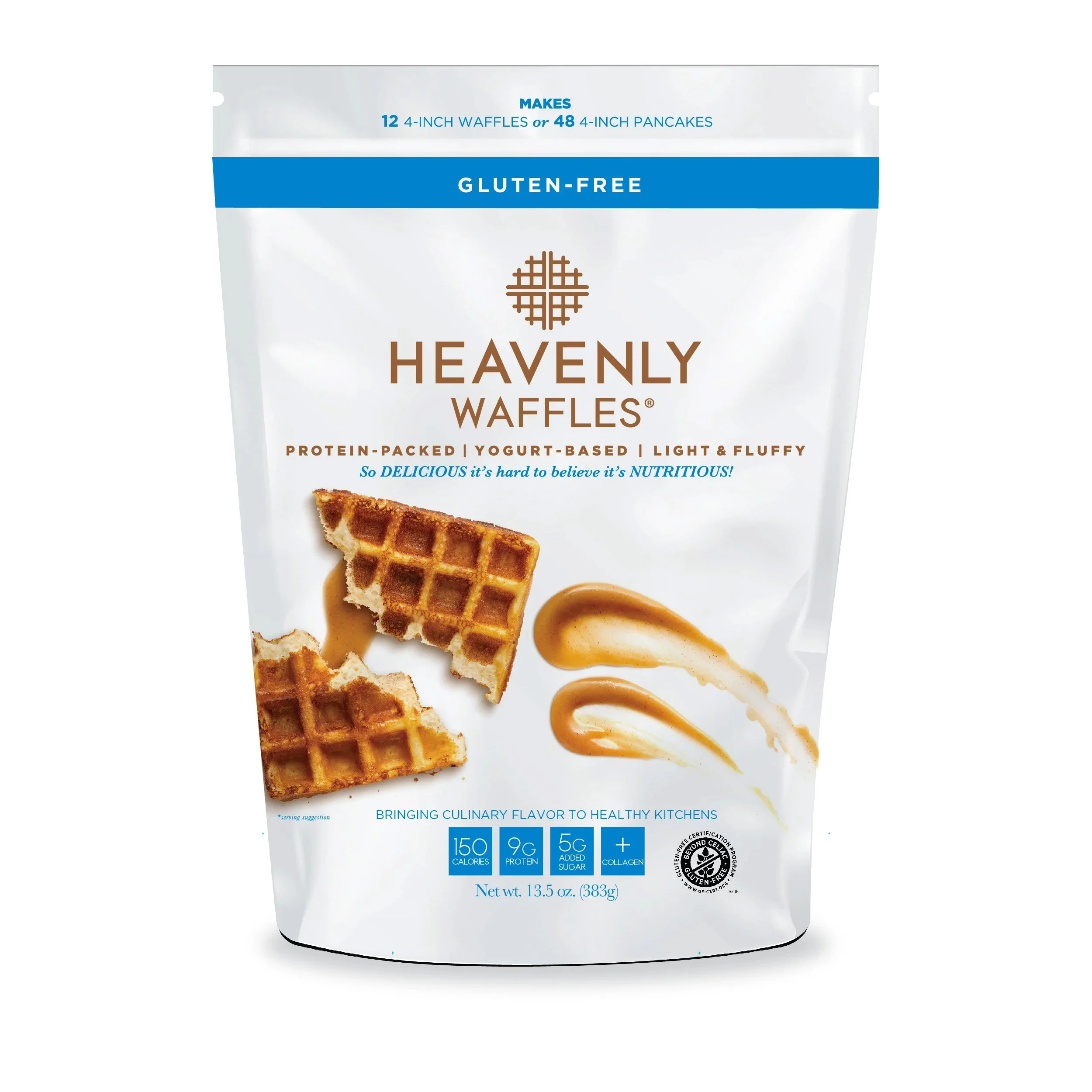 Gluten Free Waffle Mix | Pack of 2 | 13.5 oz | Heavenly Waffles - Image 2