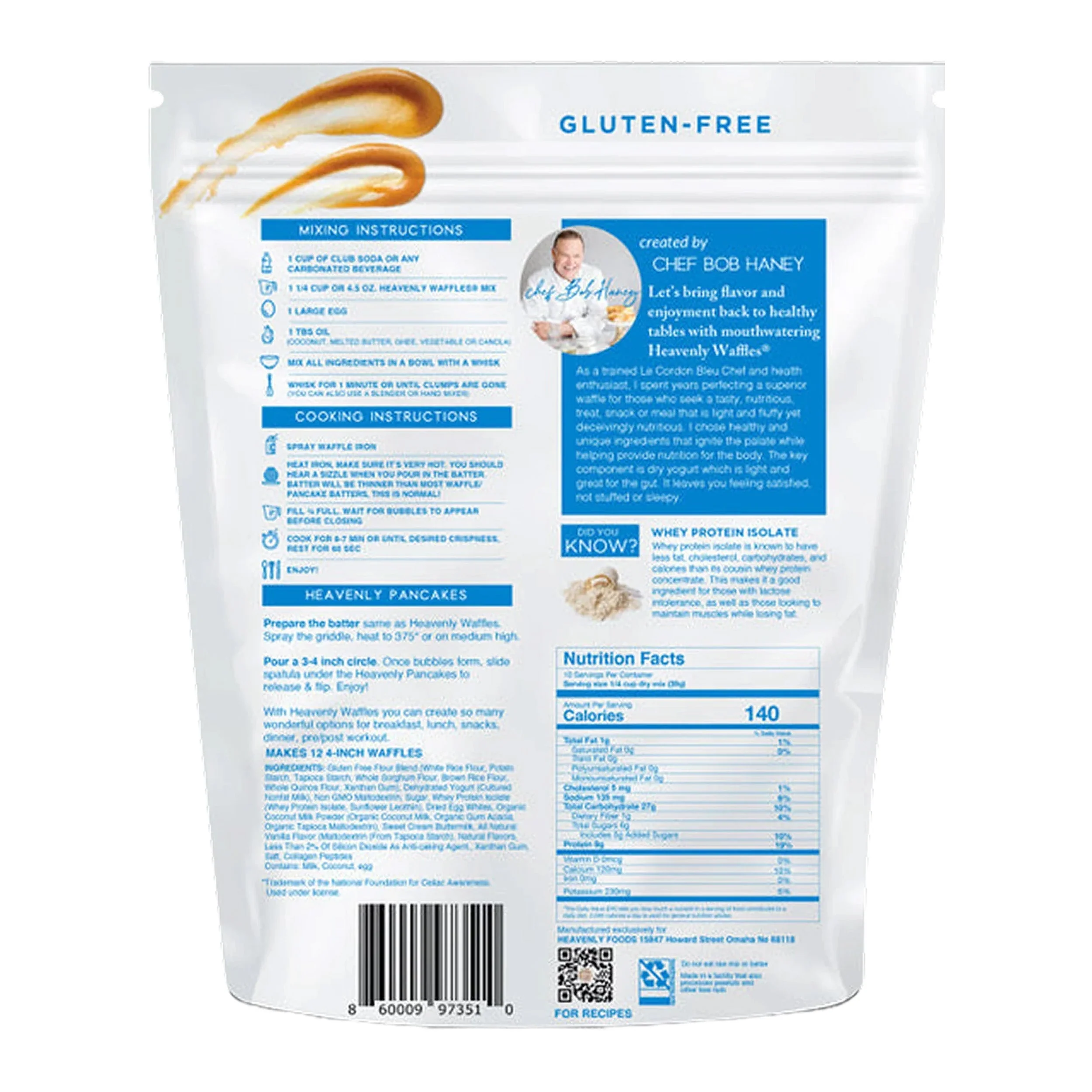 Gluten Free Waffle Mix | Pack of 2 | 13.5 oz | Heavenly Waffles - Image 3