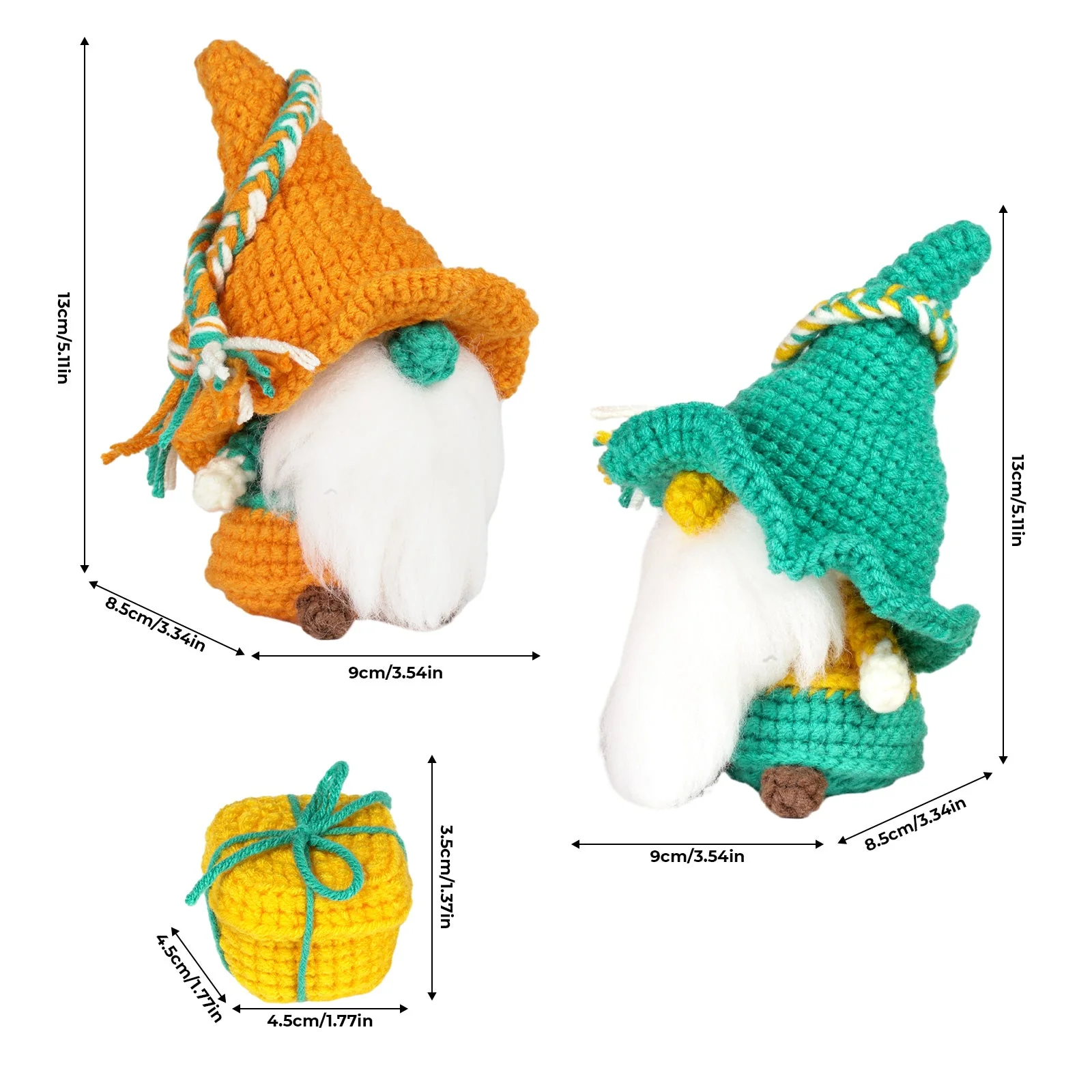 Gnomes Amigurumi DIY Crochet Kit Wizardi F07N8-M163 - Image 5