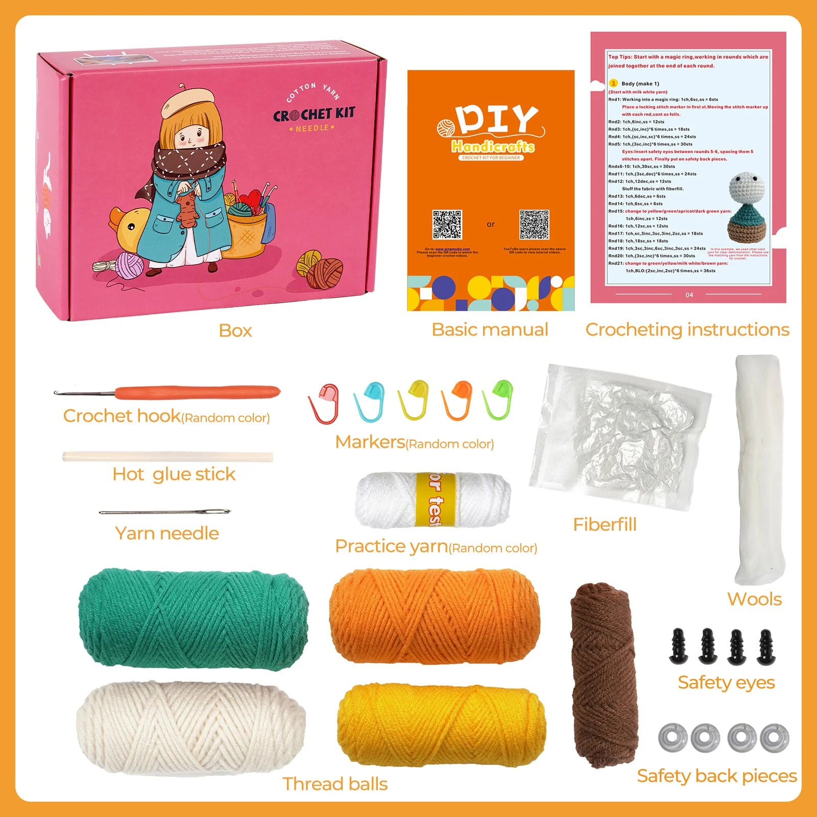 Gnomes Amigurumi DIY Crochet Kit Wizardi F07N8-M163 - Image 6