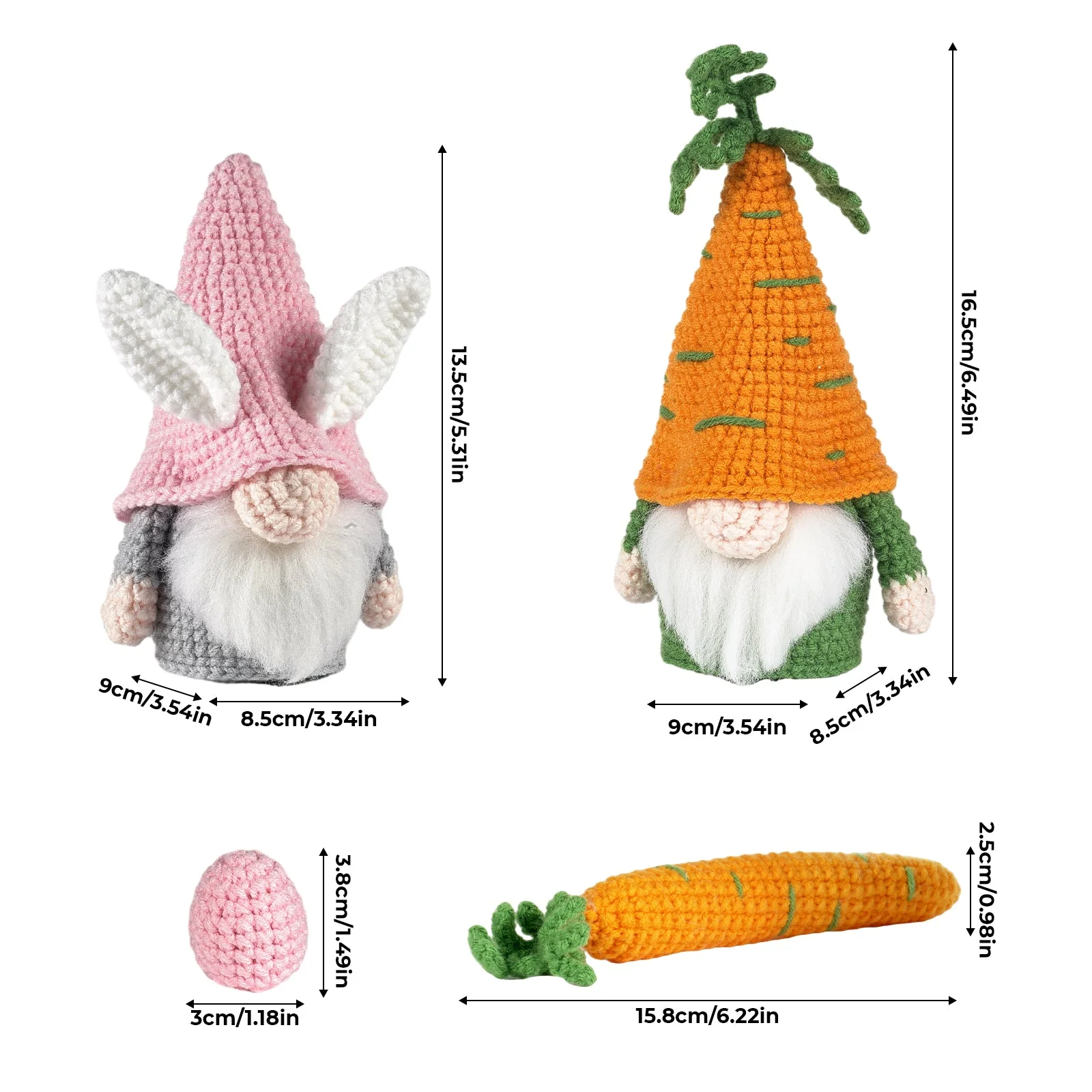 Gnomes Amigurumi DIY Crochet Kit Wizardi F07N8-M174 - Image 5